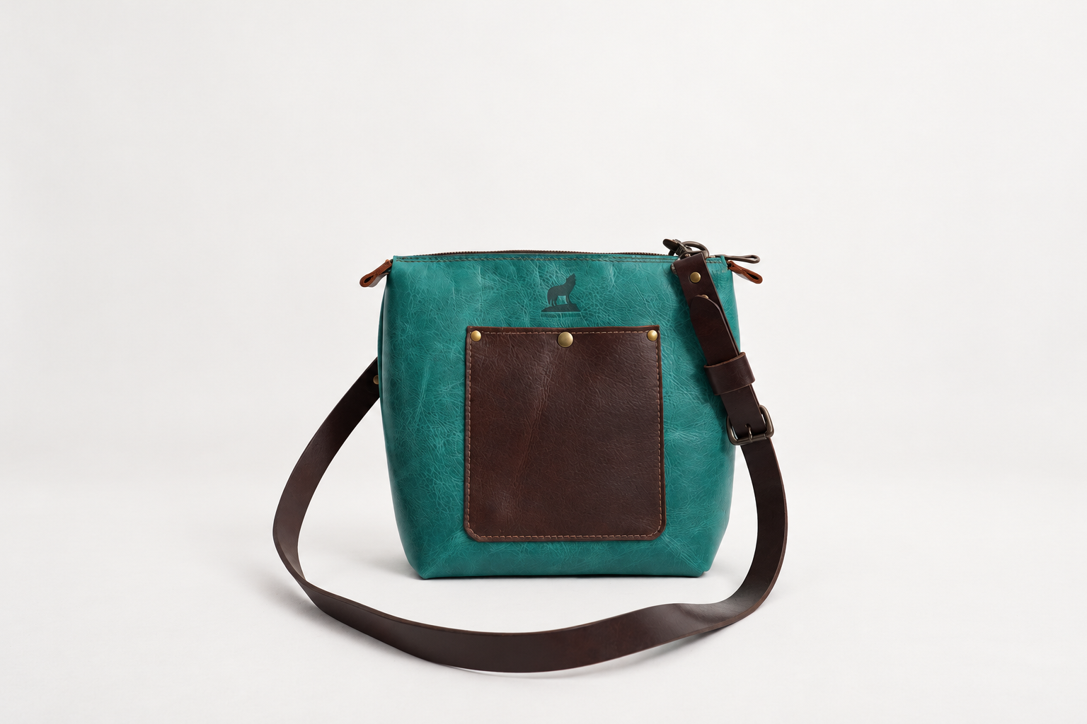 Teal Crossbody Bag with Brown Pockets-3.png