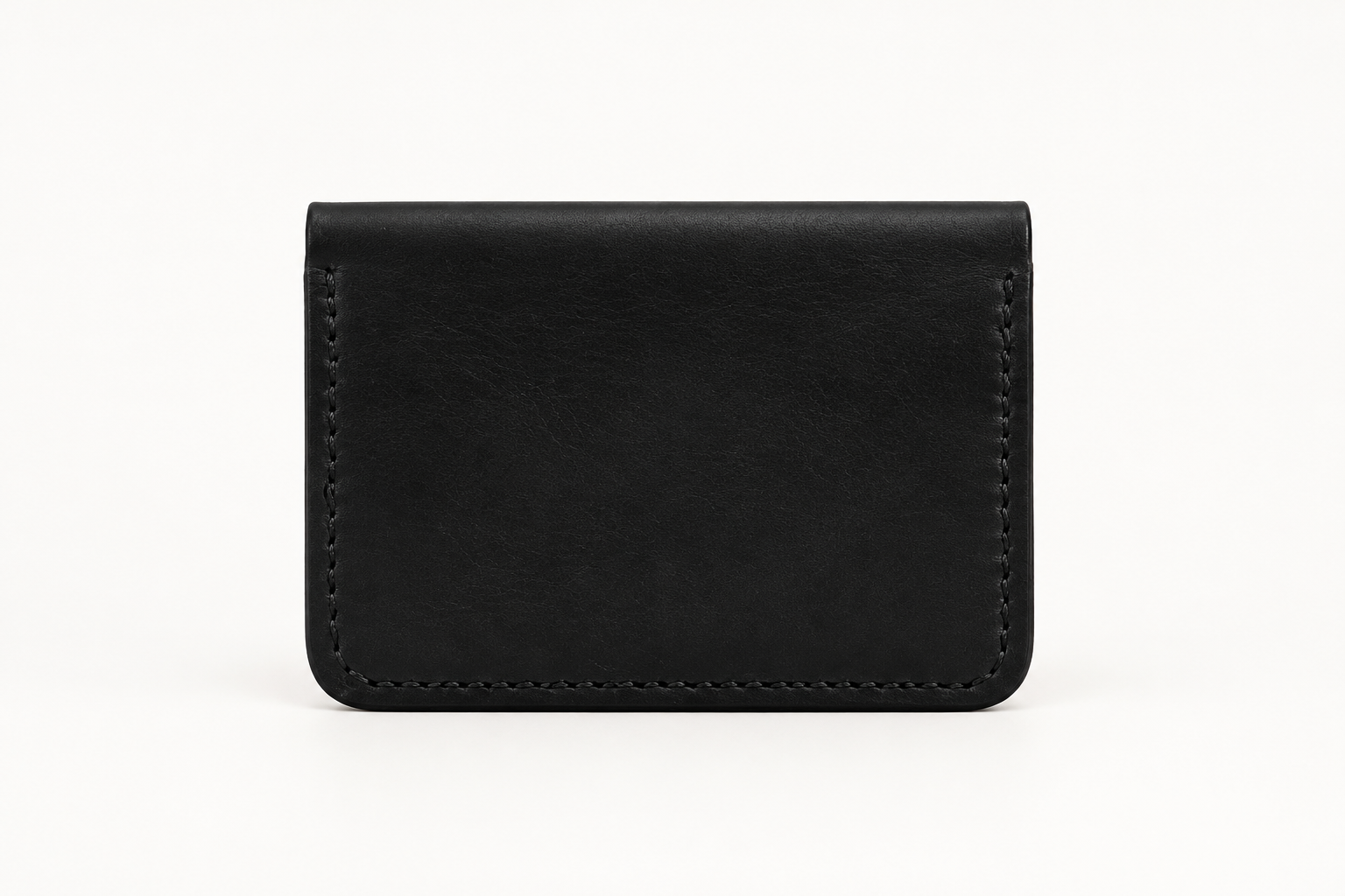 Handcrafted black leather wallet back-1.png