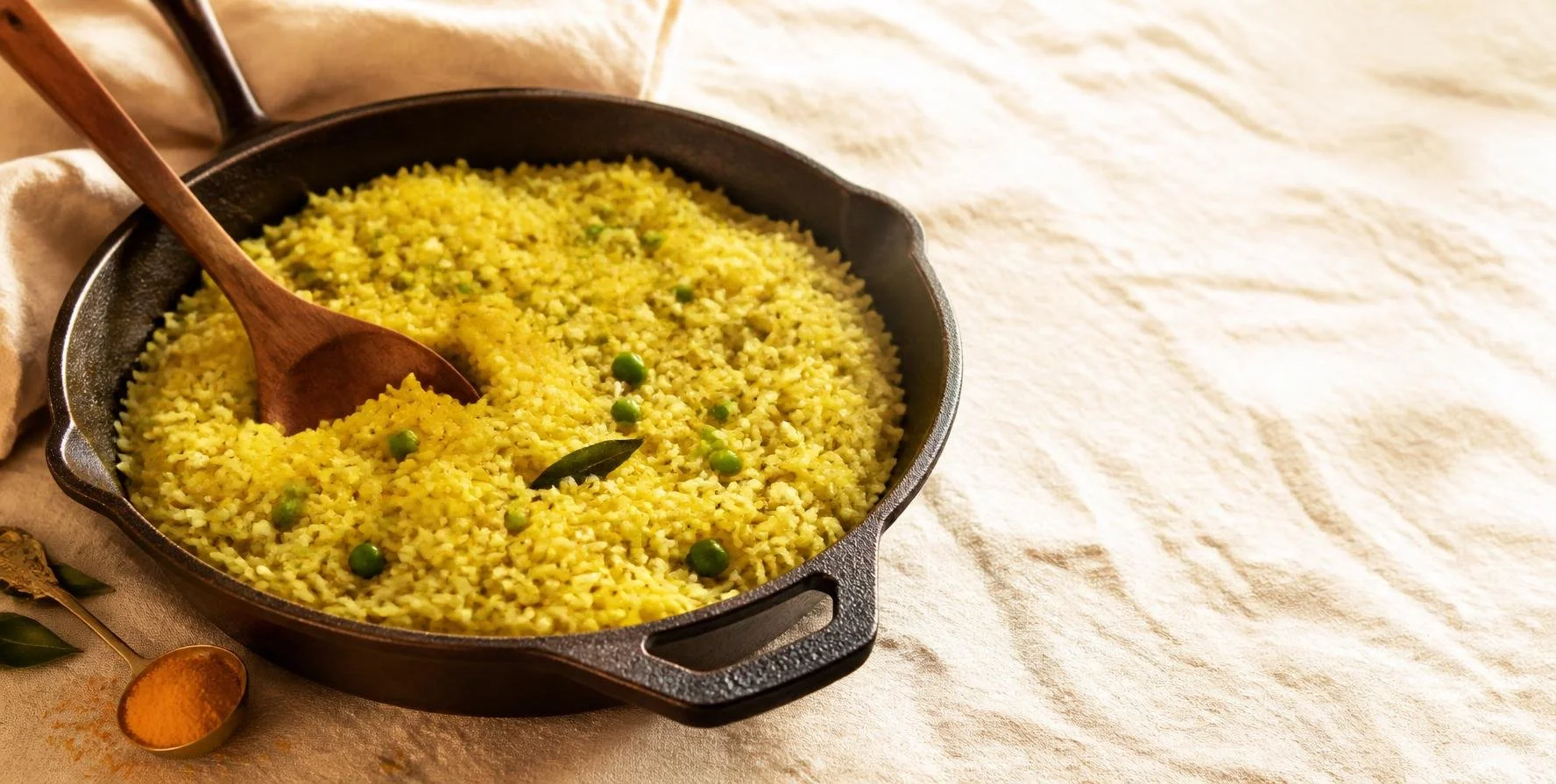 Golden Rice with Peas