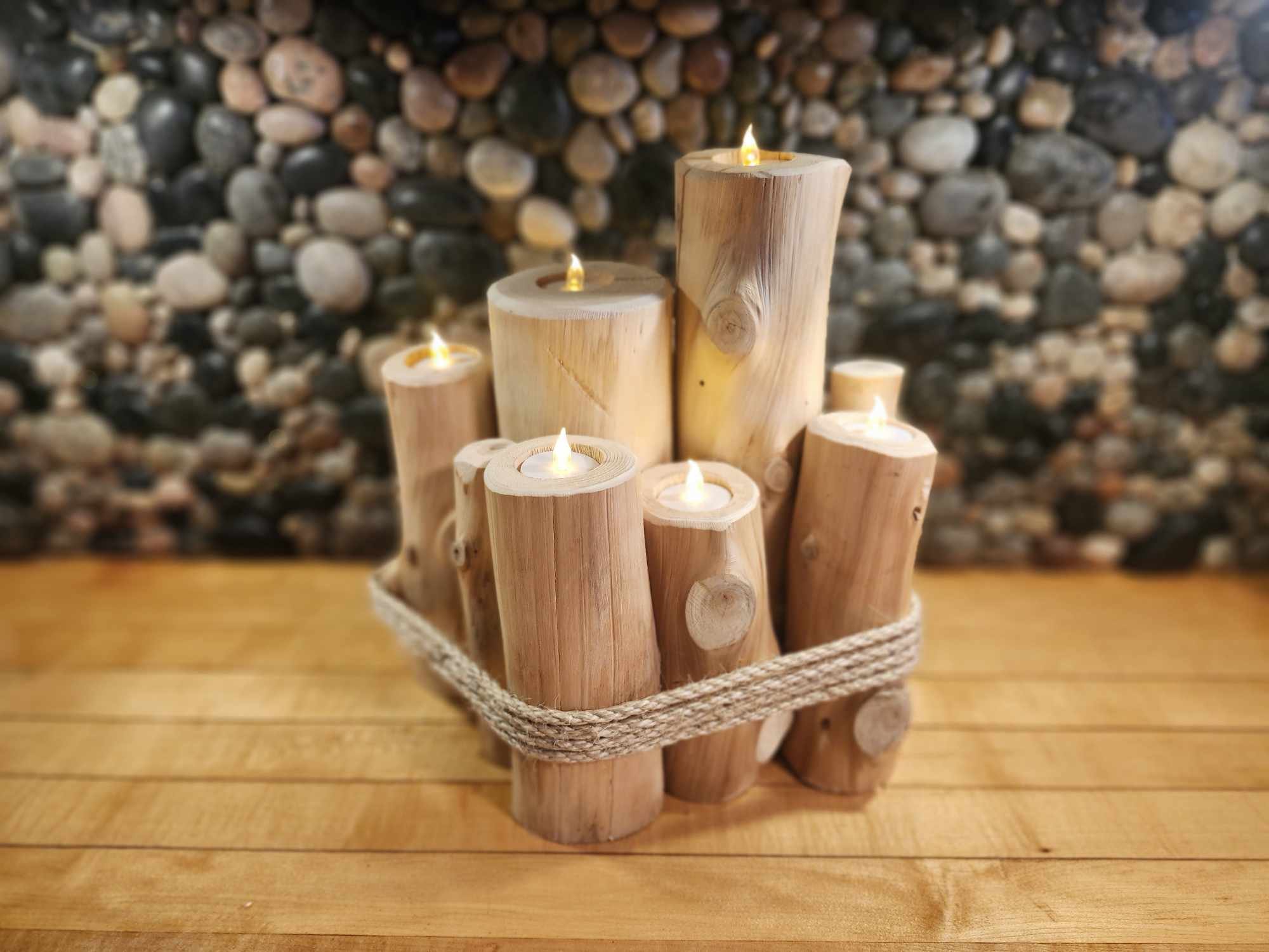 Cedar Log Candle