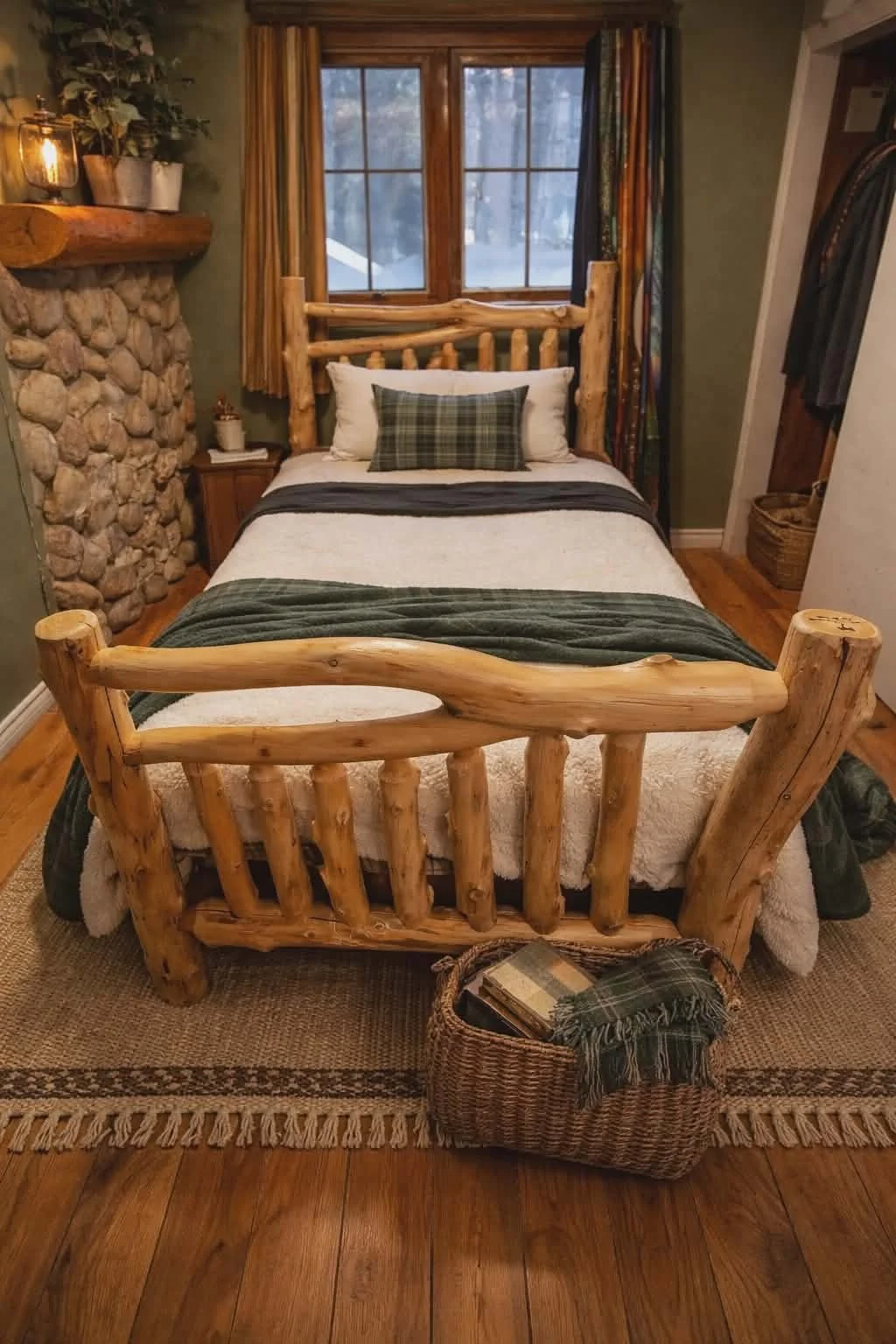 Cedar Log Bedframes