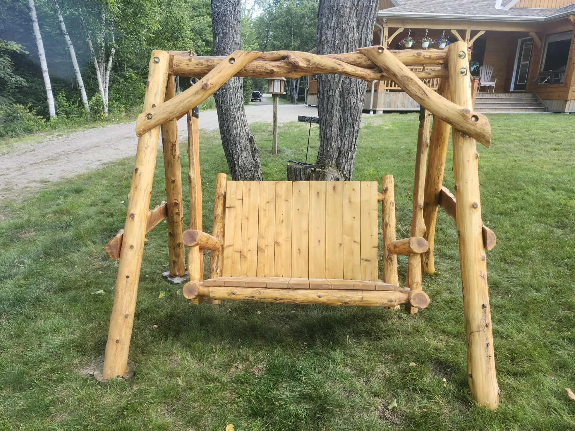 Huron Log Cedar Swing