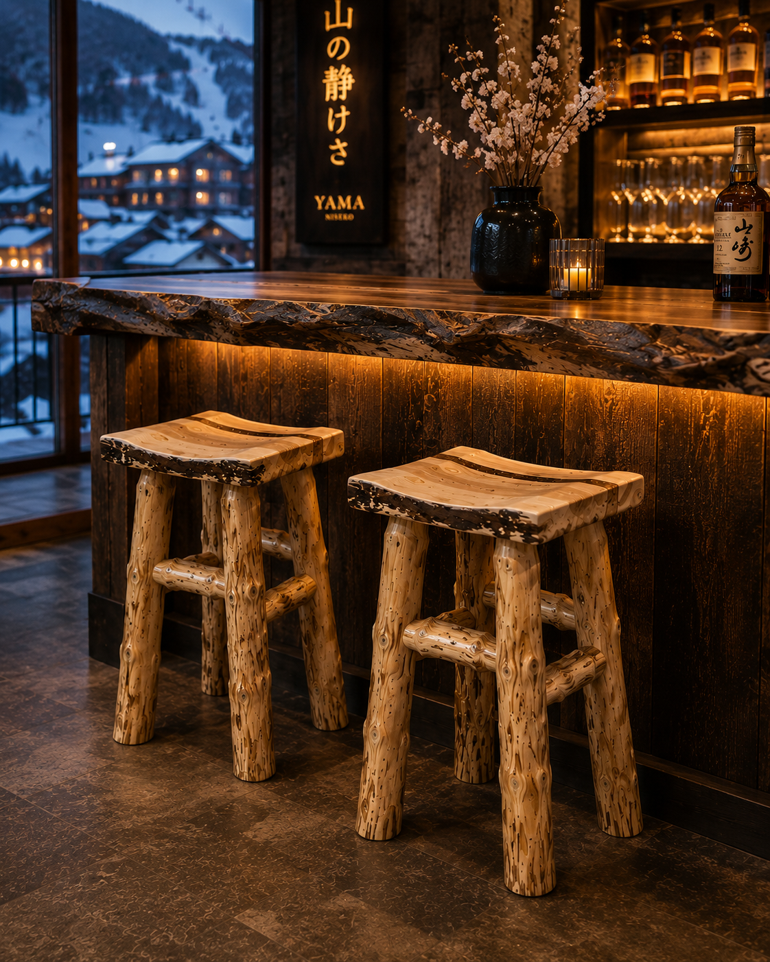 Bar Stools in a Japenese Pub Resort.png