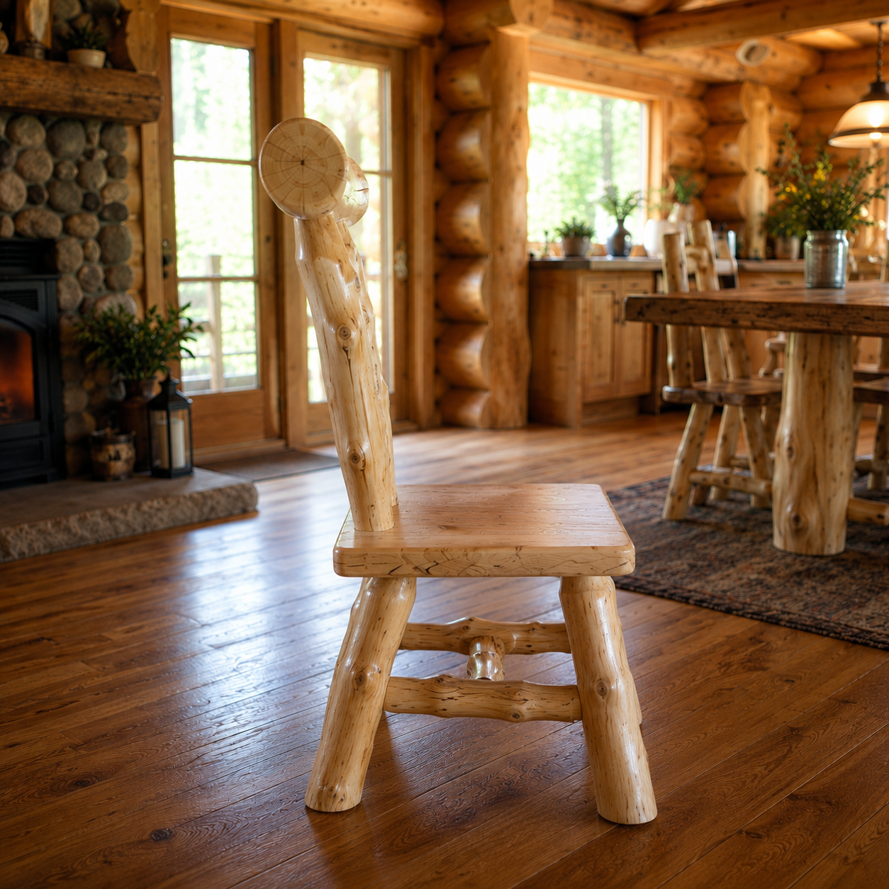 Maple Log Dinning Room Chair-side view.png