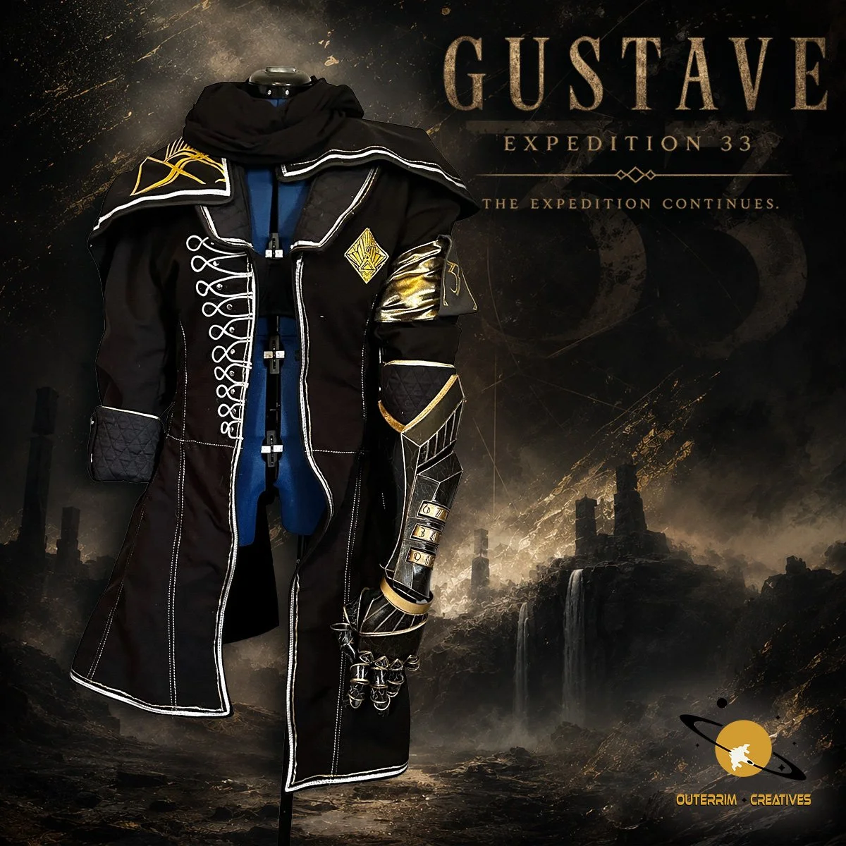 Some costumes look cool on a mannequin.

Some of them look like they&rsquo;re about to ask you to join a doomed expedition.

Gustave from Clair Obscur: Expedition 33 has been slowly taking over our studio for a while now.

Little piles of gold trim. 
