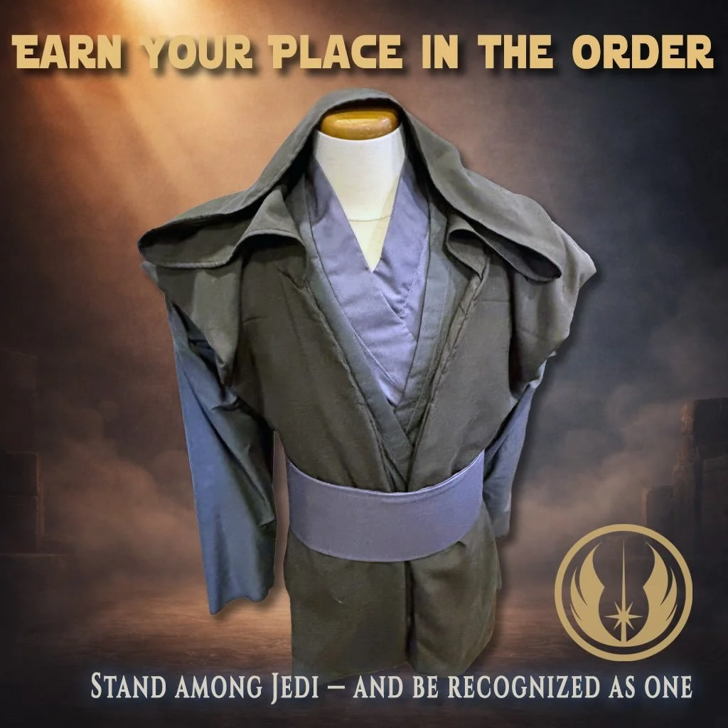 Earn Your Place in the Order.

Not just robes.
Silhouette. Presence. Character.

Hand-patterned. Tailored. Built for costumers who want to belong in the galaxy.

Katie builds the reality.
Todd shapes the story.

Commission slots open.

#StarWarsCospl
