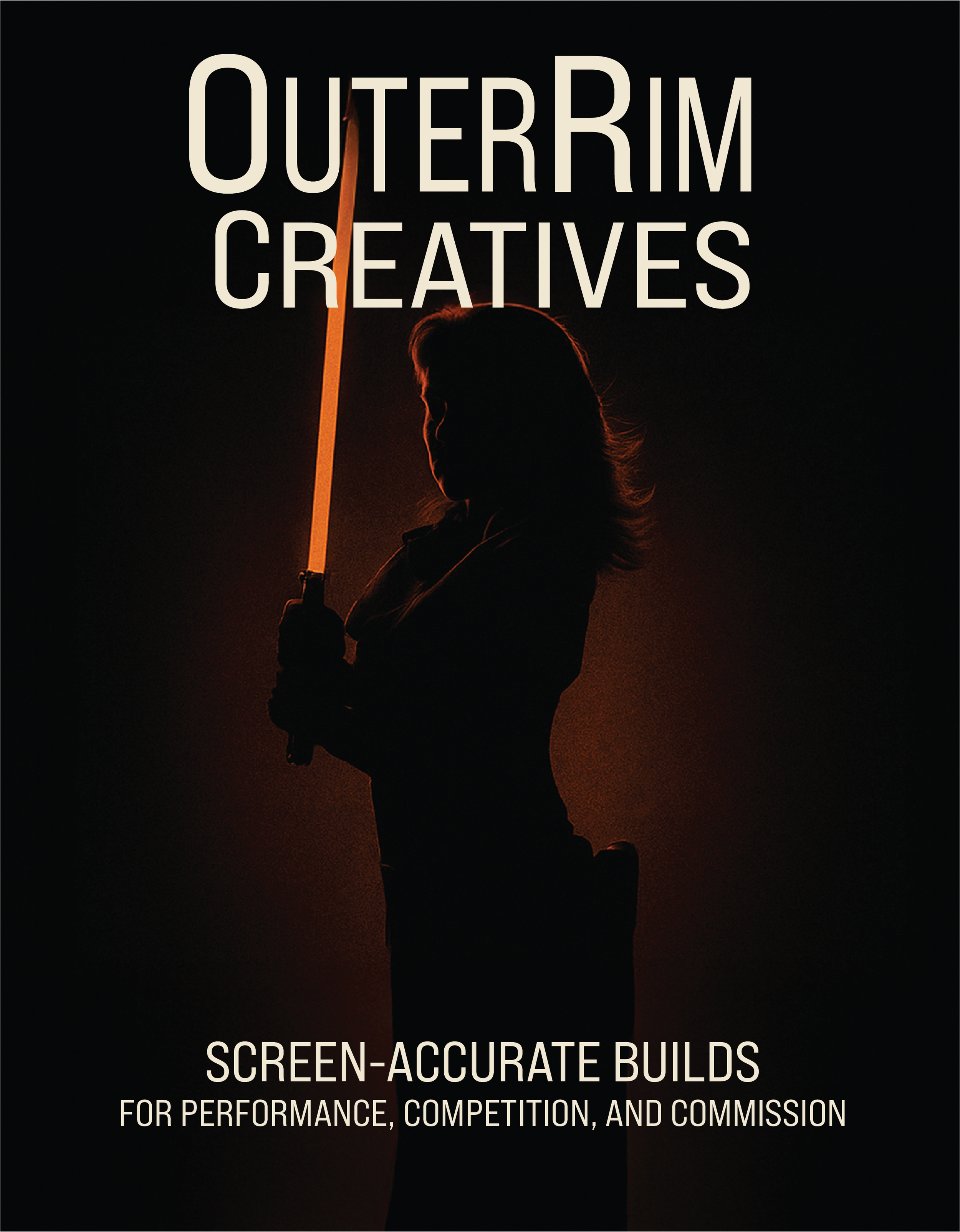 OuterRim Creatives portfolio cover – professional cosplay studio specializing in handcrafted, screen-accurate costumes, armor, and props for performance, competition, and collectors.