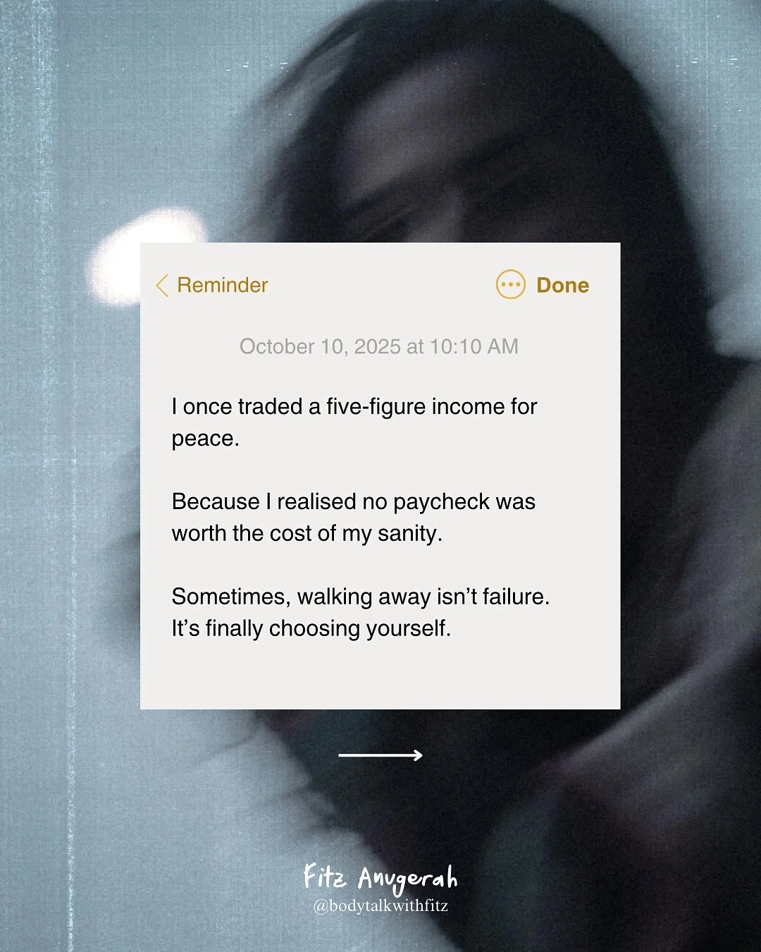 I looked like I had it all together. The career, the drive, the results.

It took hitting burnout and later, cancer... for me to realise how disconnected I&rsquo;d become from my own body.

That&rsquo;s when I found BodyTalk, a system that helped me 