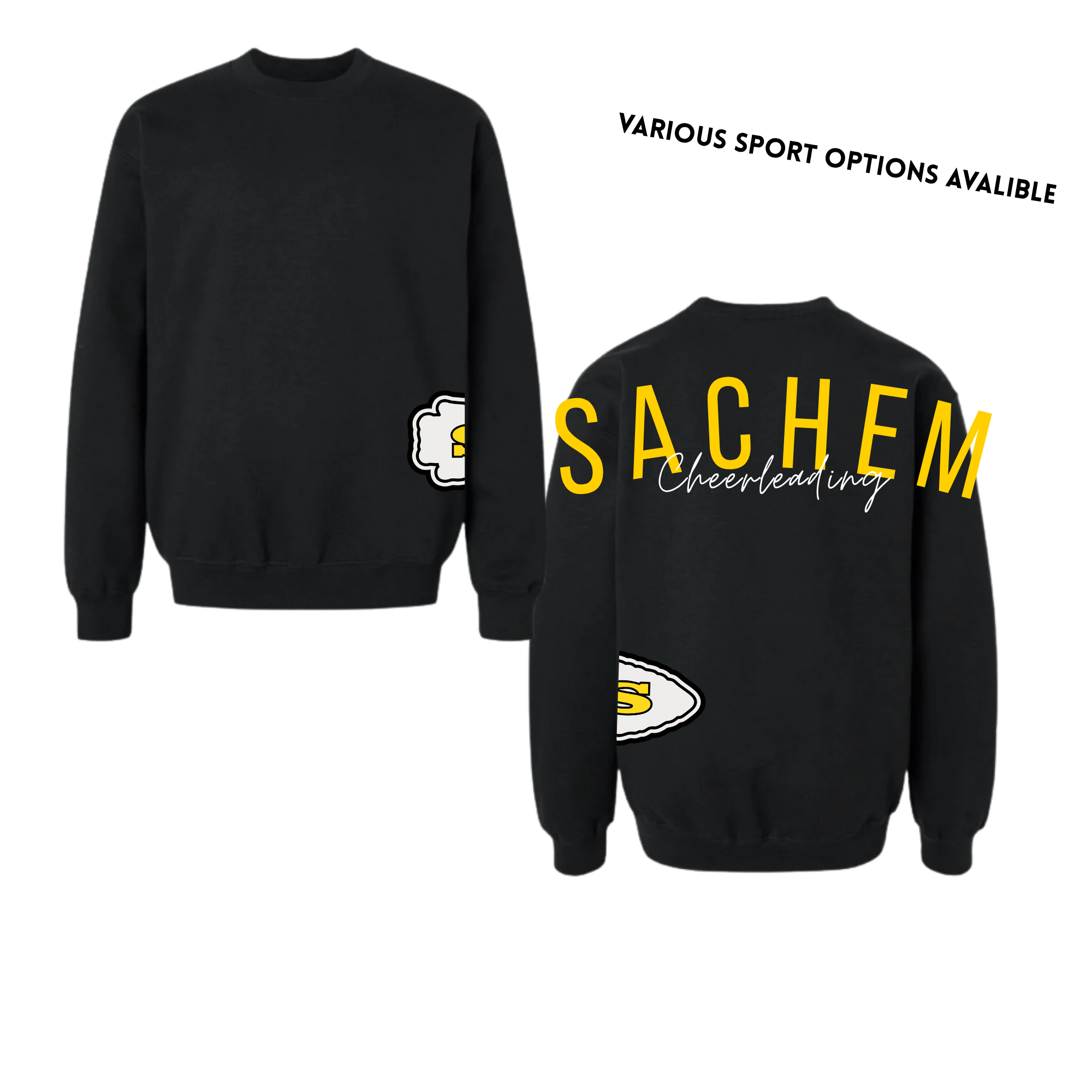 Yellow Full Back Crew Sweatshirt