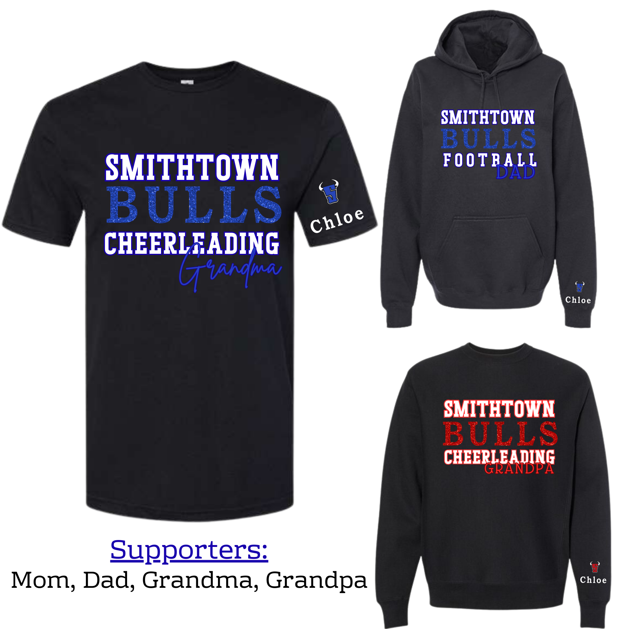 Smithtown Bulls Supporter *Glitter Vinyl