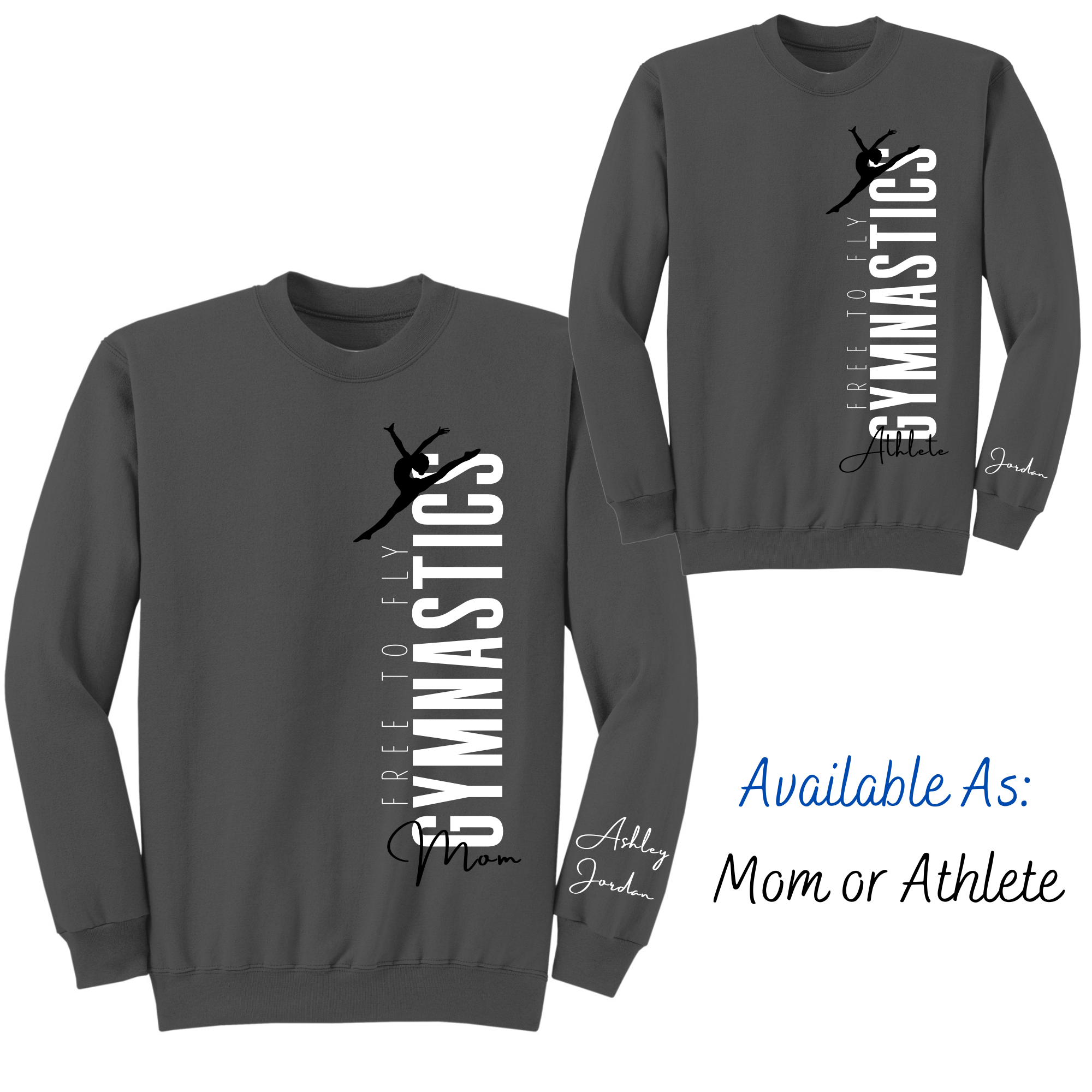 Free to Fly Gymnastics Sideways Crewneck