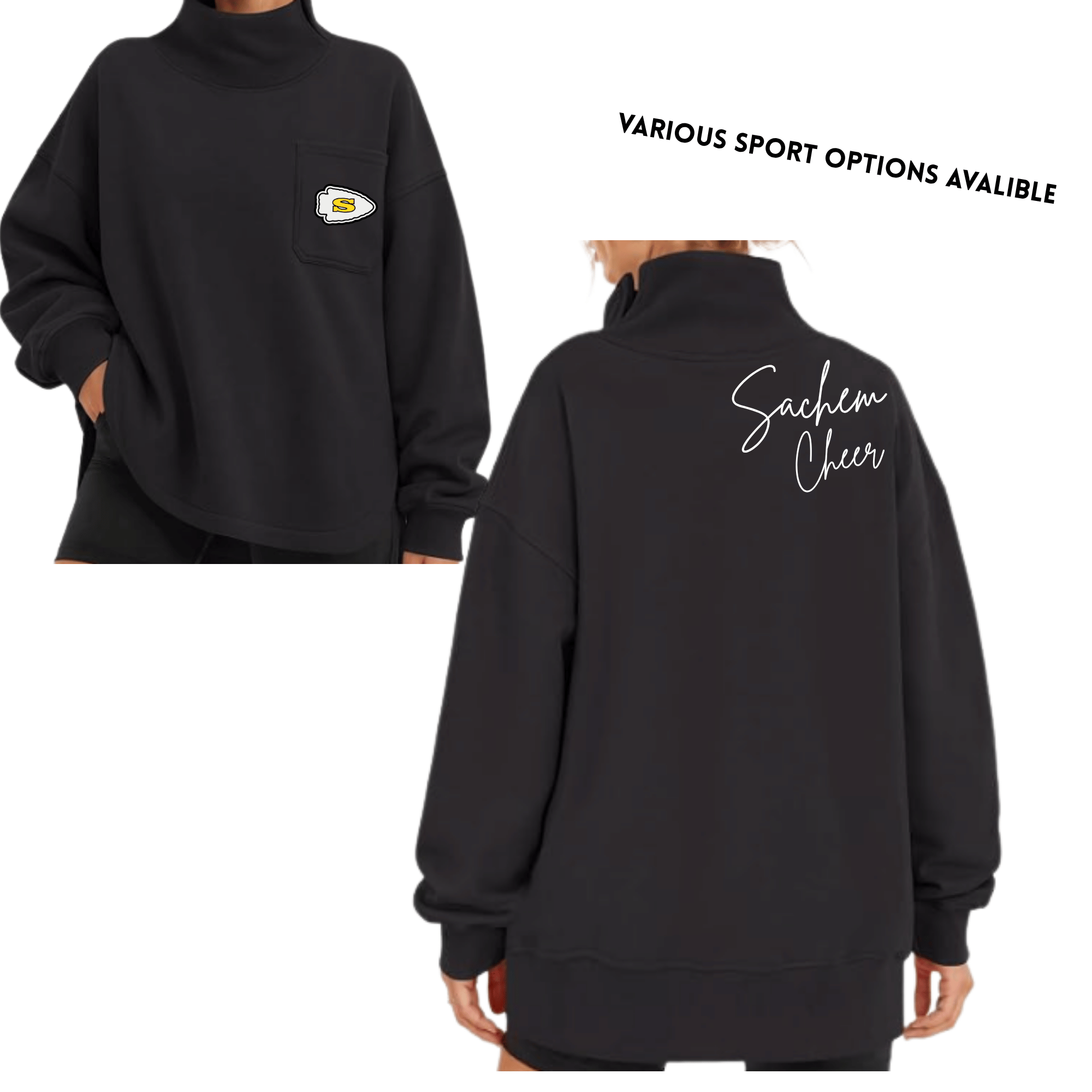 Yellow Mock Neck Sweatshirt