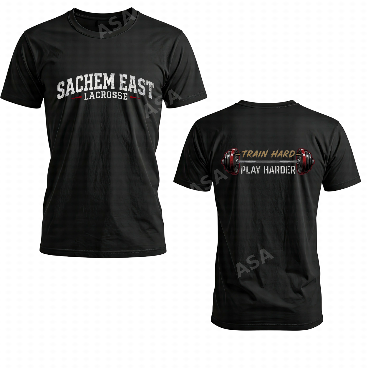 Train Hard Barbell T-shirt