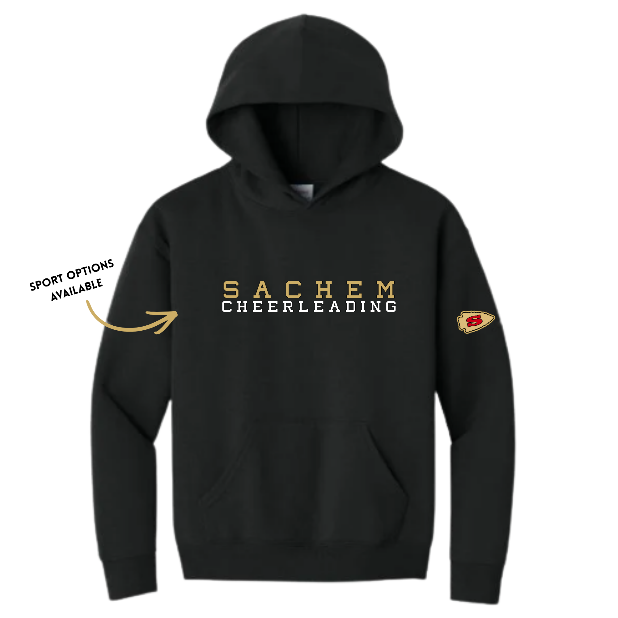 Gold SACHEM Hooded Sweatshirt