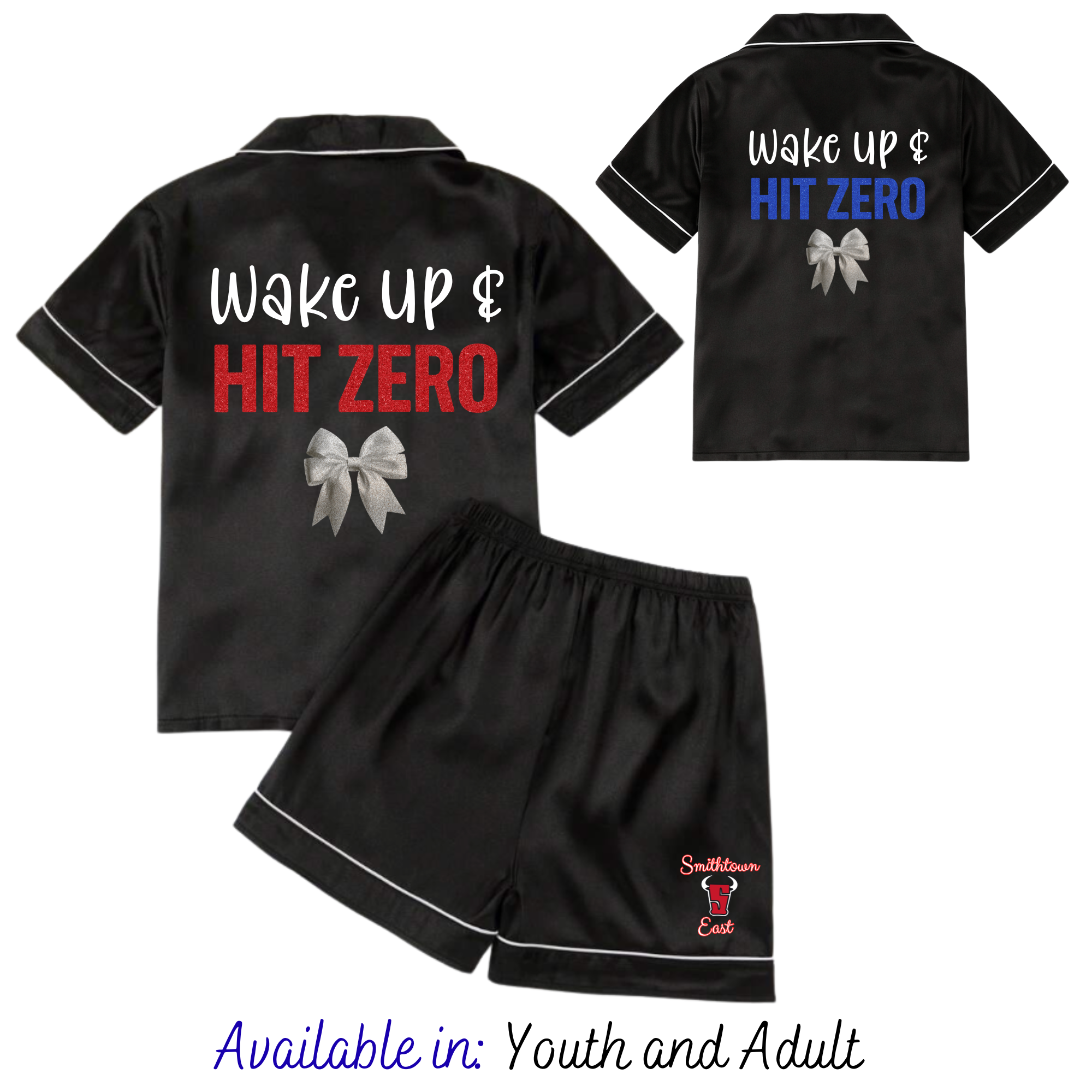 Wake Up & Hit Zero Satin Pajama Set