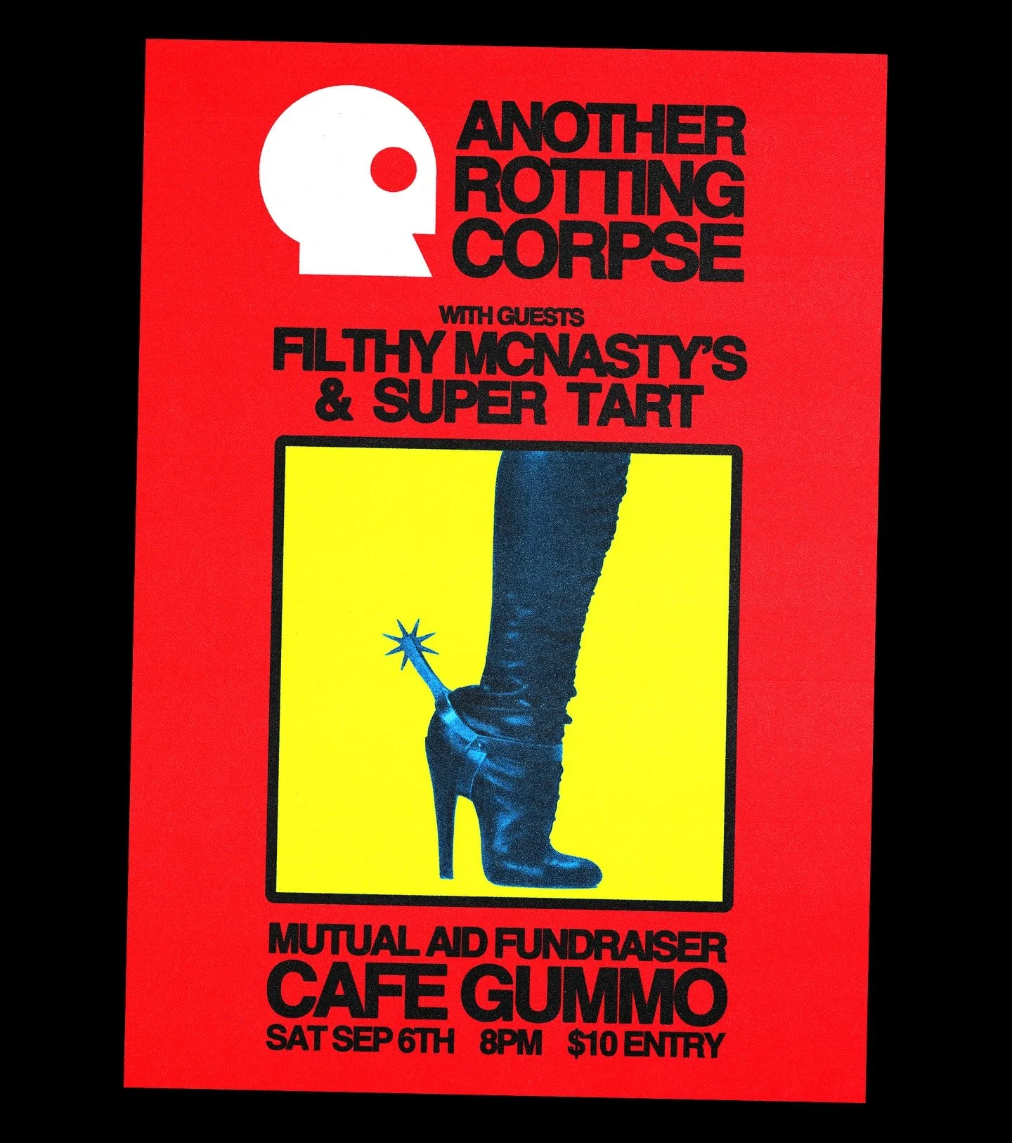 JUST ANNOUNCED! Next Saturday @another_rotting_corpse_band take to the Gummo stage with mates @filthymcnastysband &amp; @supertartband 💕 Just $10 on the door and 100% to mutual aid, come down! 🍻

Poster by @cbradio_
