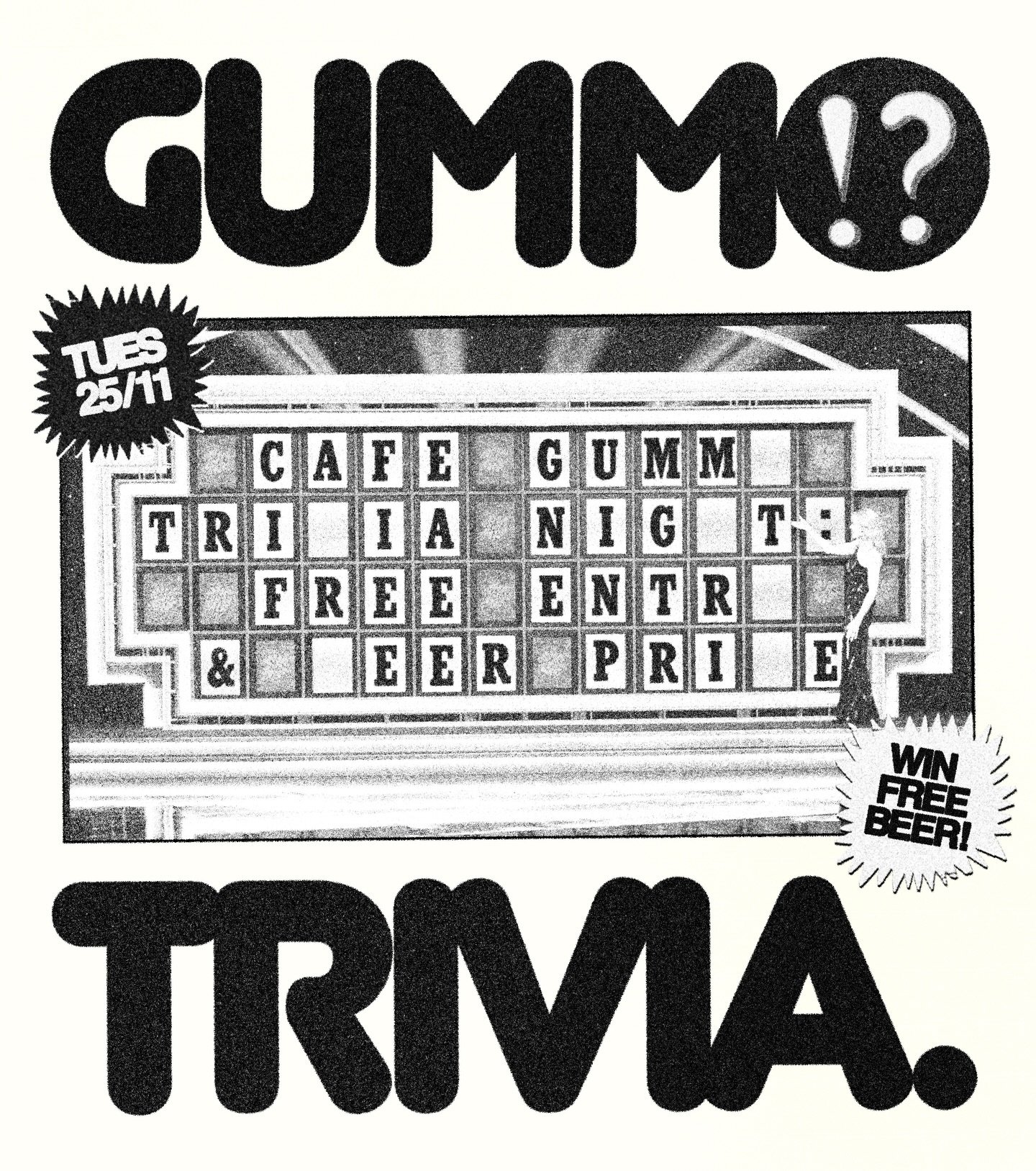 Tonight! Free! USE BRAIN GOOD WIN BEER 🍻 

Gummo trivia kicks off at 7PM, hosted by the wickedly talented, one and only @smooth91.5 💘