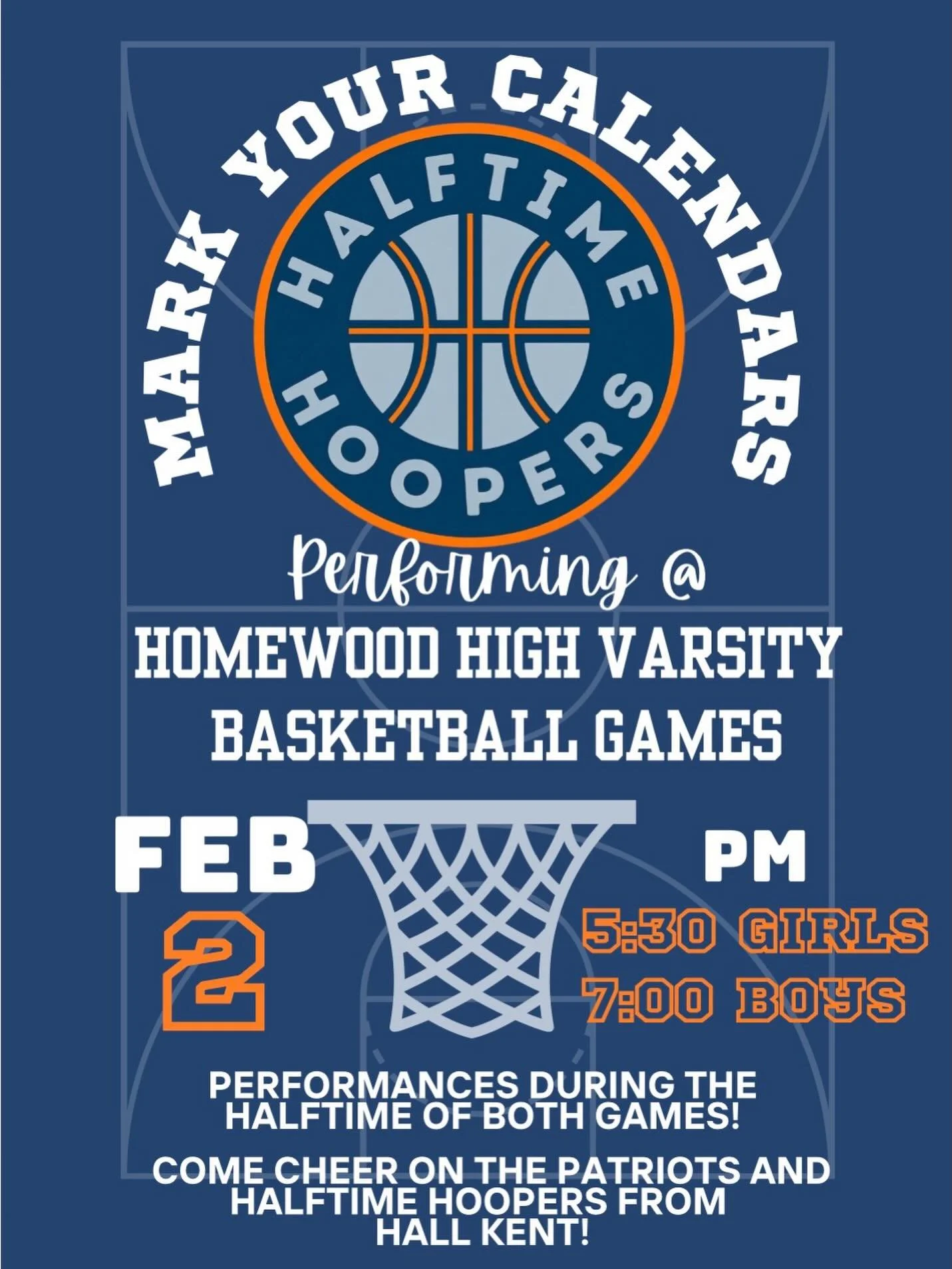 We can&rsquo;t wait to be apart of the halftime at the Varsity Girls and Varsity Boys games next Monday night, February 2nd.