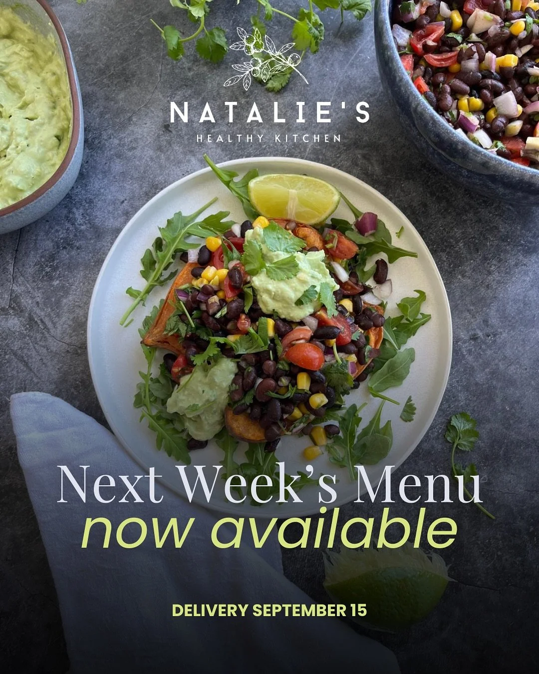 Back to school, back to routines&hellip; let us take care of dinner!

Next week&rsquo;s menu is fresh, nourishing &amp; ready to keep the whole family happy:

1.⁠ ⁠Mediterranean sheet pan with feta &amp; lentils
2.⁠ ⁠Baked sweet potatoes with black b