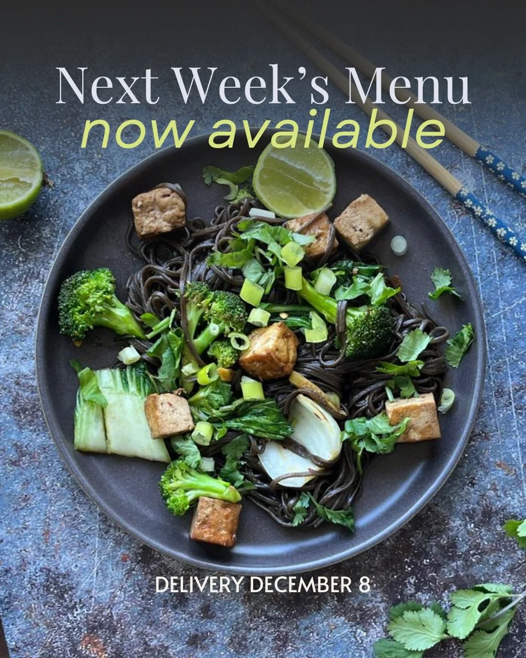 Next Week&rsquo;s Menu is Here! ✨

🍜 Soba noodles with broccoli and fried tofu Light Japanese soba noodles tossed with crisp broccoli, golden fried tofu, and a soy-ginger dressing.

🥧 Cheddar quiche with salad Creamy cheddar baked into a buttery qu