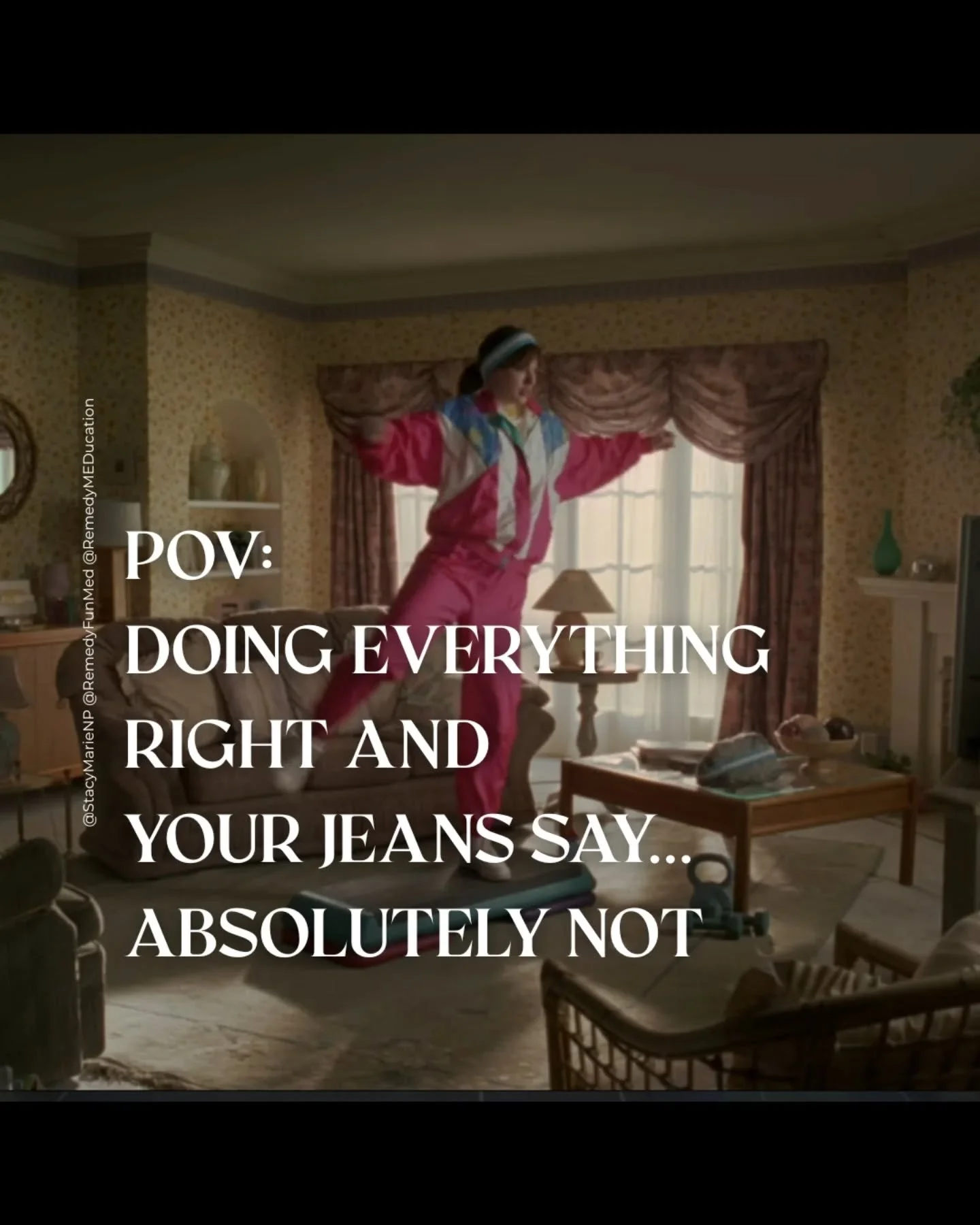 We survived Sun-In, Slim Fast shakes, Tae Bo in the living room, and thong underwear with low rise jeans. 
We can survive perimenopause. 
But only if someone actually tells us what the hell is happening.

Because right now? 
A lot of us are out here 