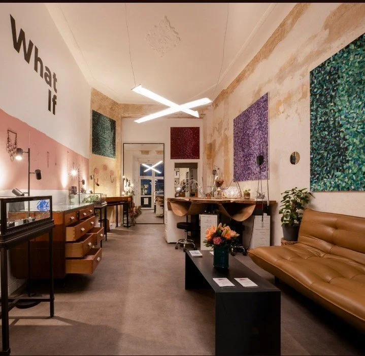 The exhibition "What if ...Jewellery meets Painting?" is still on!
Come by to try some beautiful jewelry pieces made by @whatif resident artists and admire some of the paintings and sculptures made by 
 @ilonaottenbreit
*
For inquiries and 