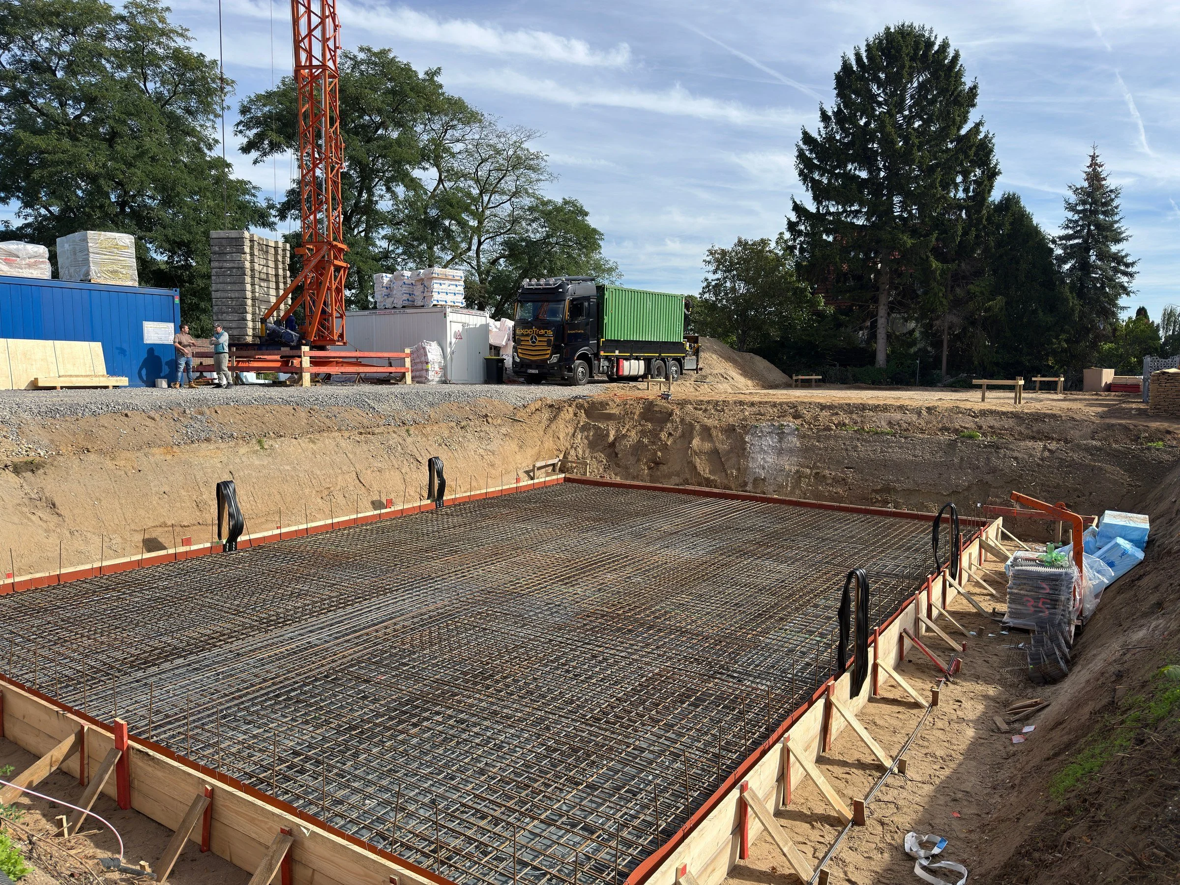 Rheinblick Dormagen: Das Fundament liegt bereit.