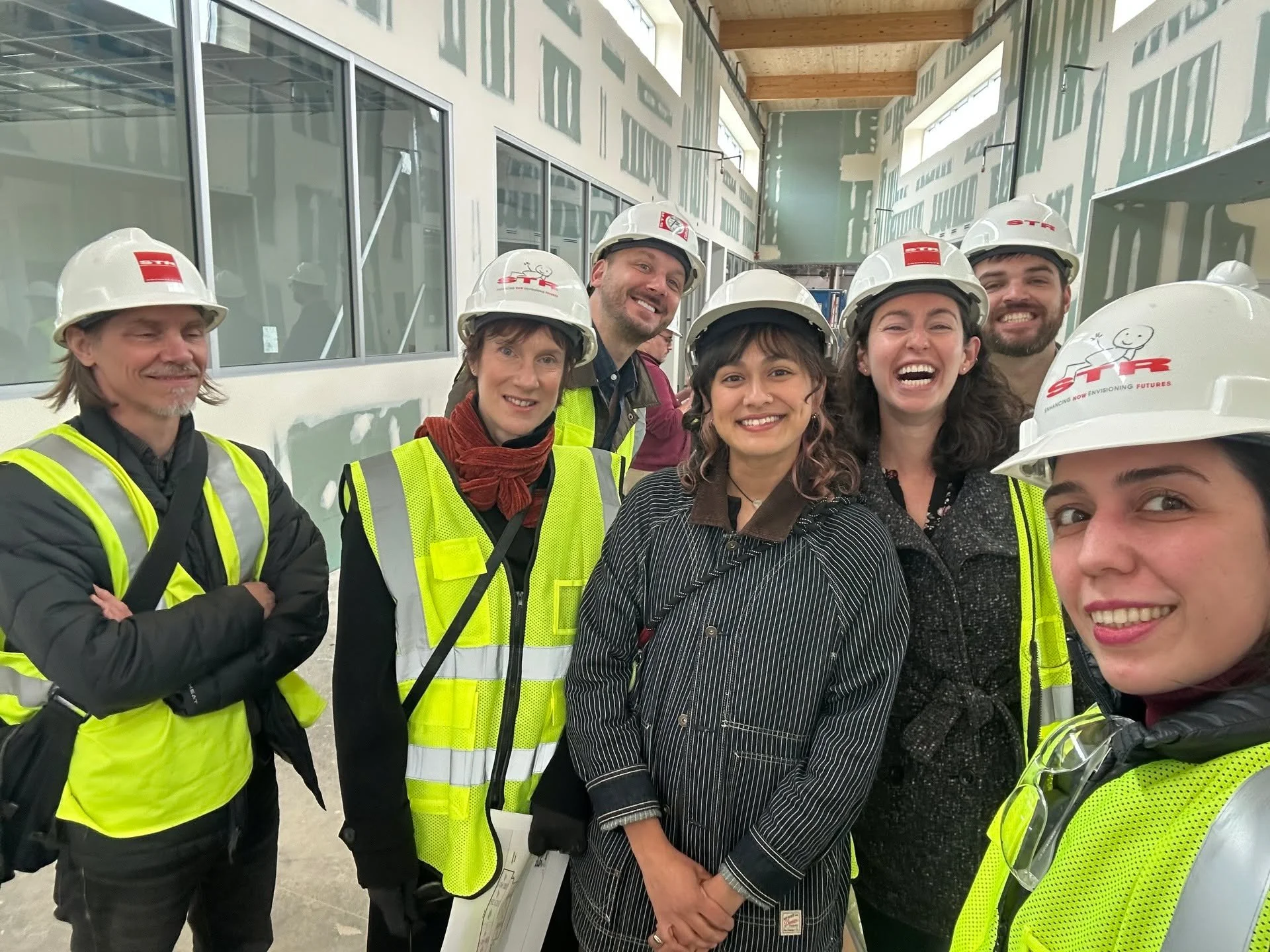 From drawings to reality! Our team visited the Early Childhood Center addition at Old Orchard Junior High School in Skokie SD 68 today, and it was something to see. Wood ceilings, a brick accent wall, and a softly curved corridor make up this 18,000-