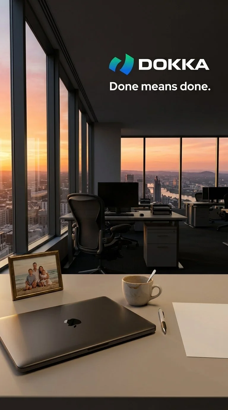 DOKKA_advertisement_in_empty_office_202608241515.jpeg