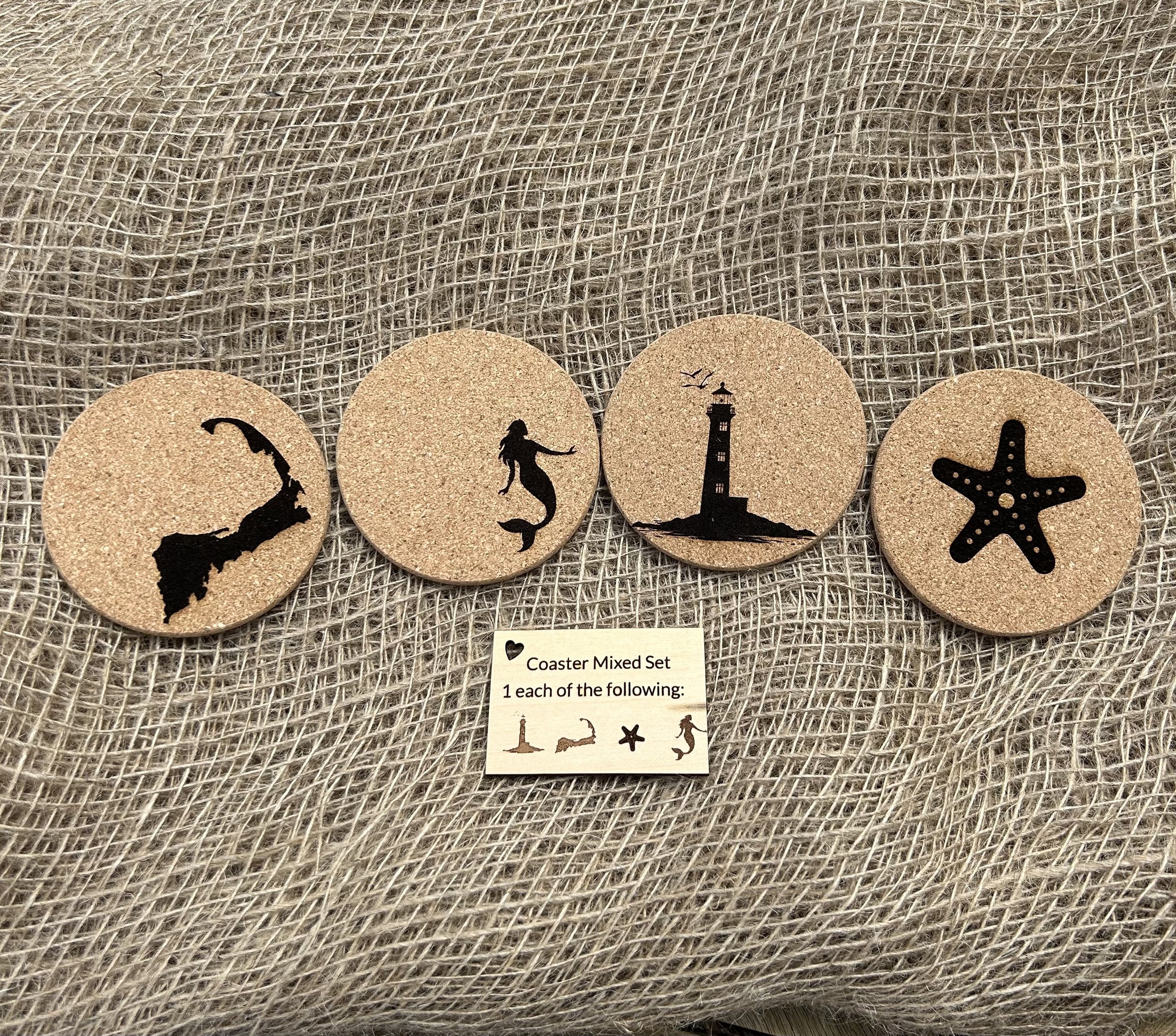 Round Cork coasters