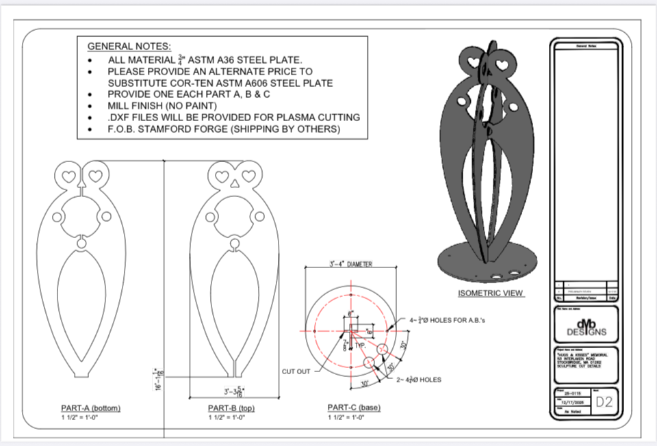 3-Dimensional drawing of Hugs and Kisses