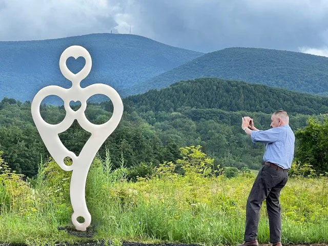 maquette on ridge with person 2.JPG