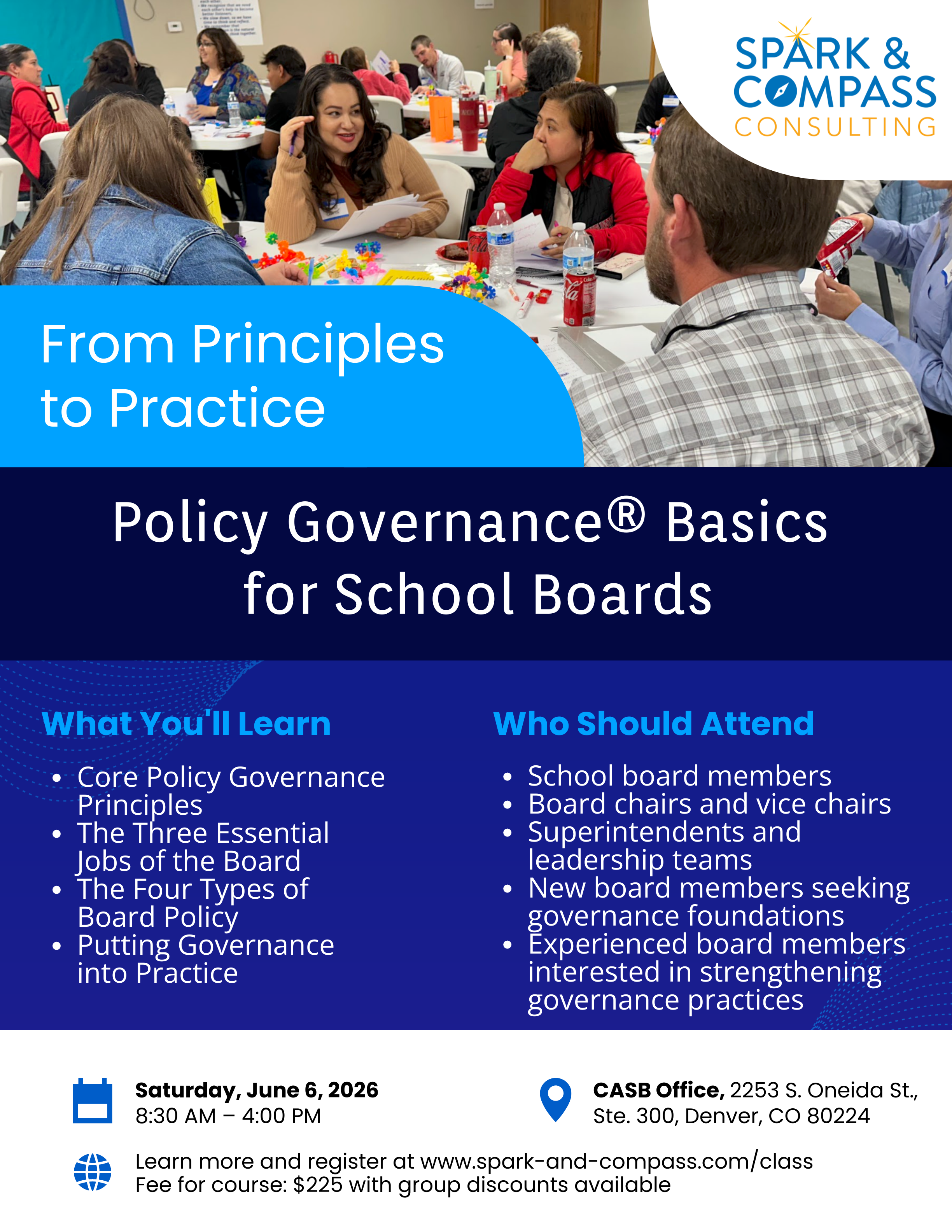 POLICY GOVERNANCE® BASICS — FROM PRINCIPLES TO PRACTICE:  A Full-Day Board Governance Workshop