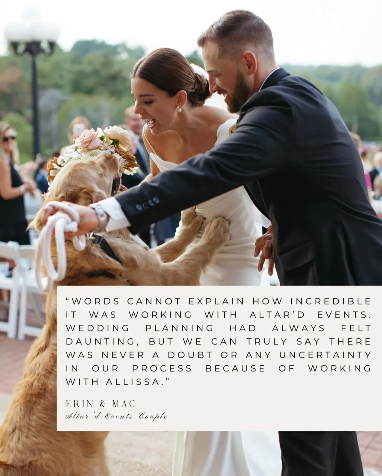 Thankful this time of year and always for what we get to call &ldquo;work.&rdquo; 

Making wedding day dreams come true for clients like Erin &amp; Mac fills us with so much gratitude. 

#altardevents #stlweddingplanner #stlweddings