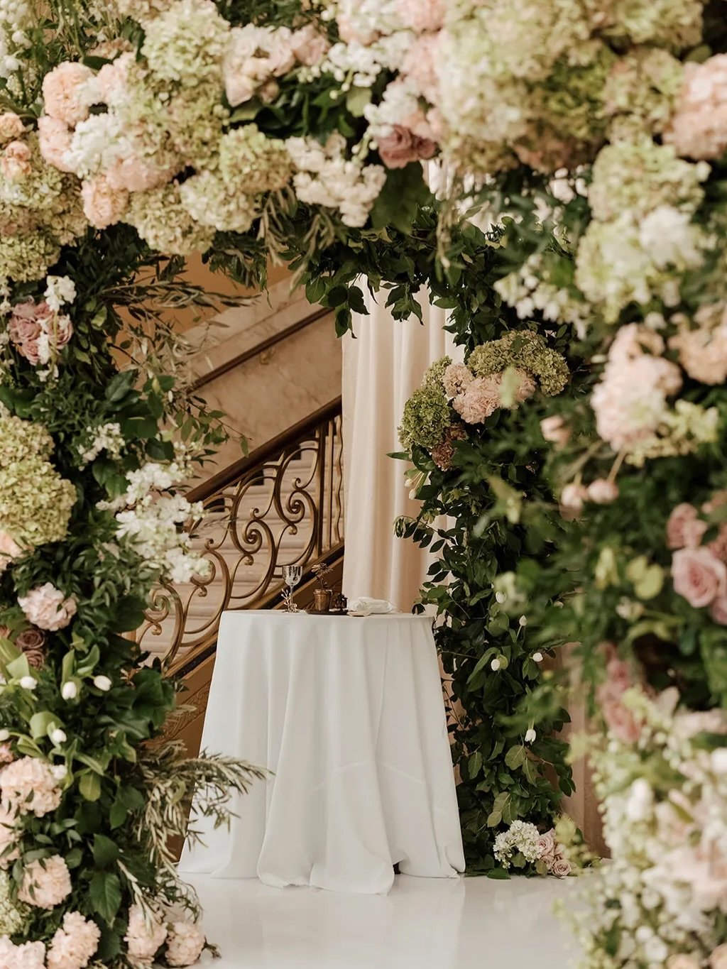 When the chuppah feels like a secret garden. 🍃

Surrounded by greenery and soft, romantic details, this space became the perfect backdrop for the sweetest &ldquo;I do.&rdquo;

Planning &amp; Design: @altardevents 
Venue: @stifeltheatre 
Photography: