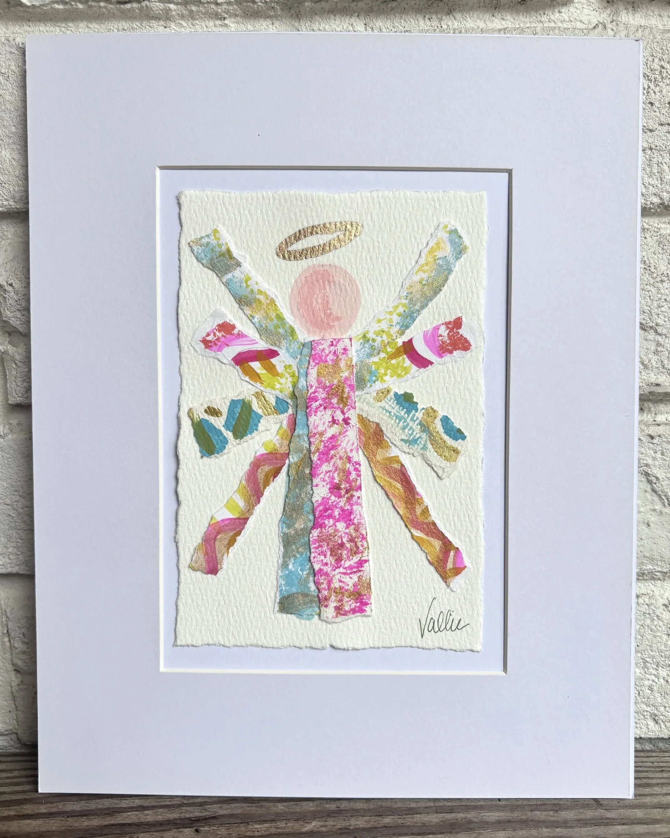 Collage Angel, pre- matted