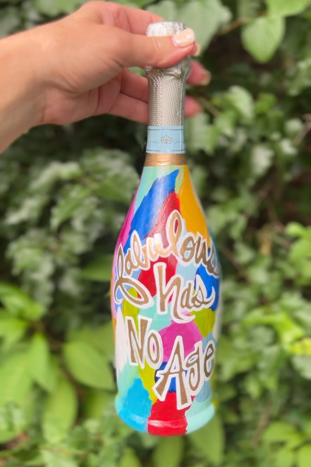 Wine Bottle Painting - Cat-n-Bird- Feb 14th