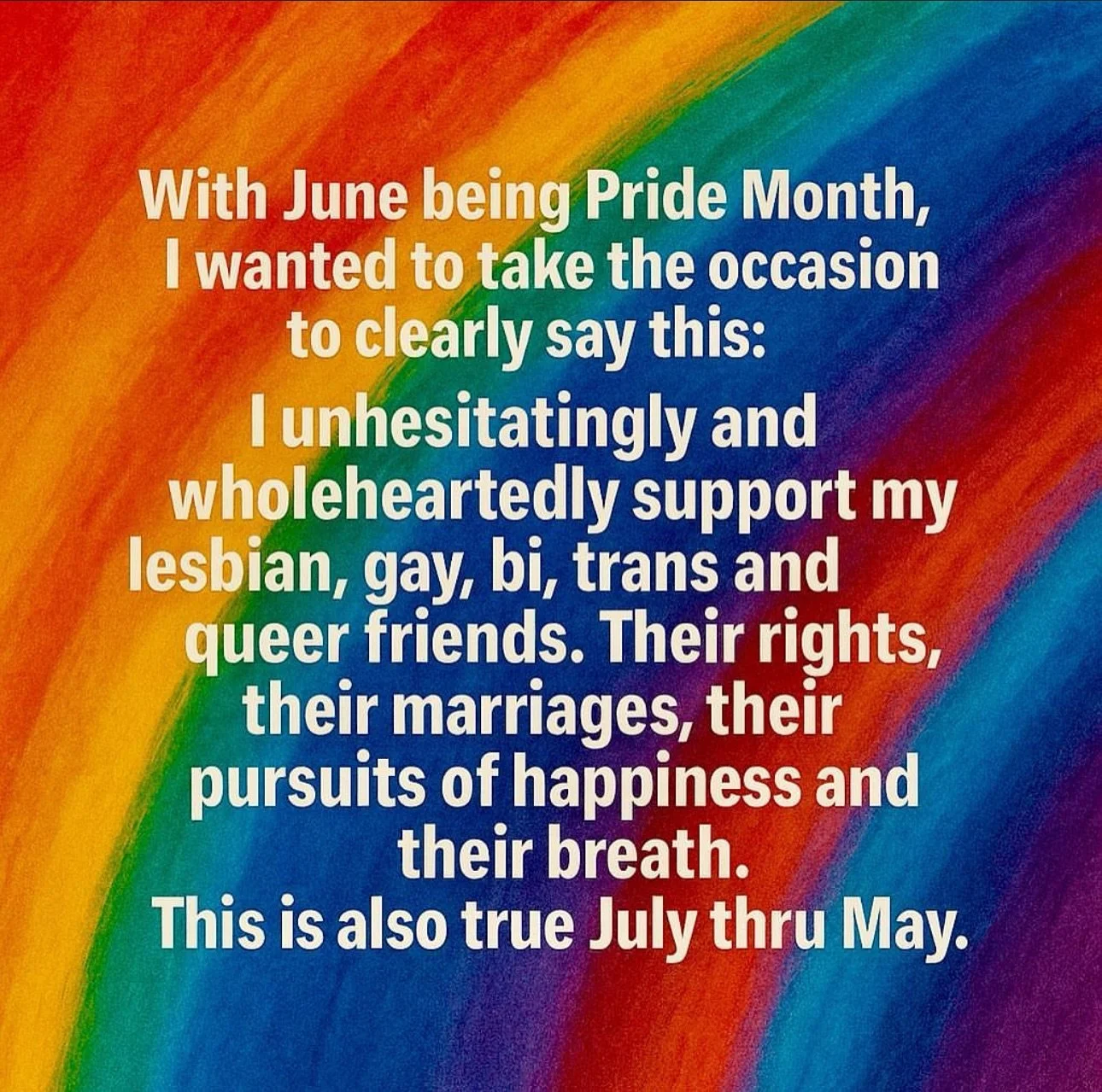 All year long. Happy Pride! 🏳️&zwj;🌈
