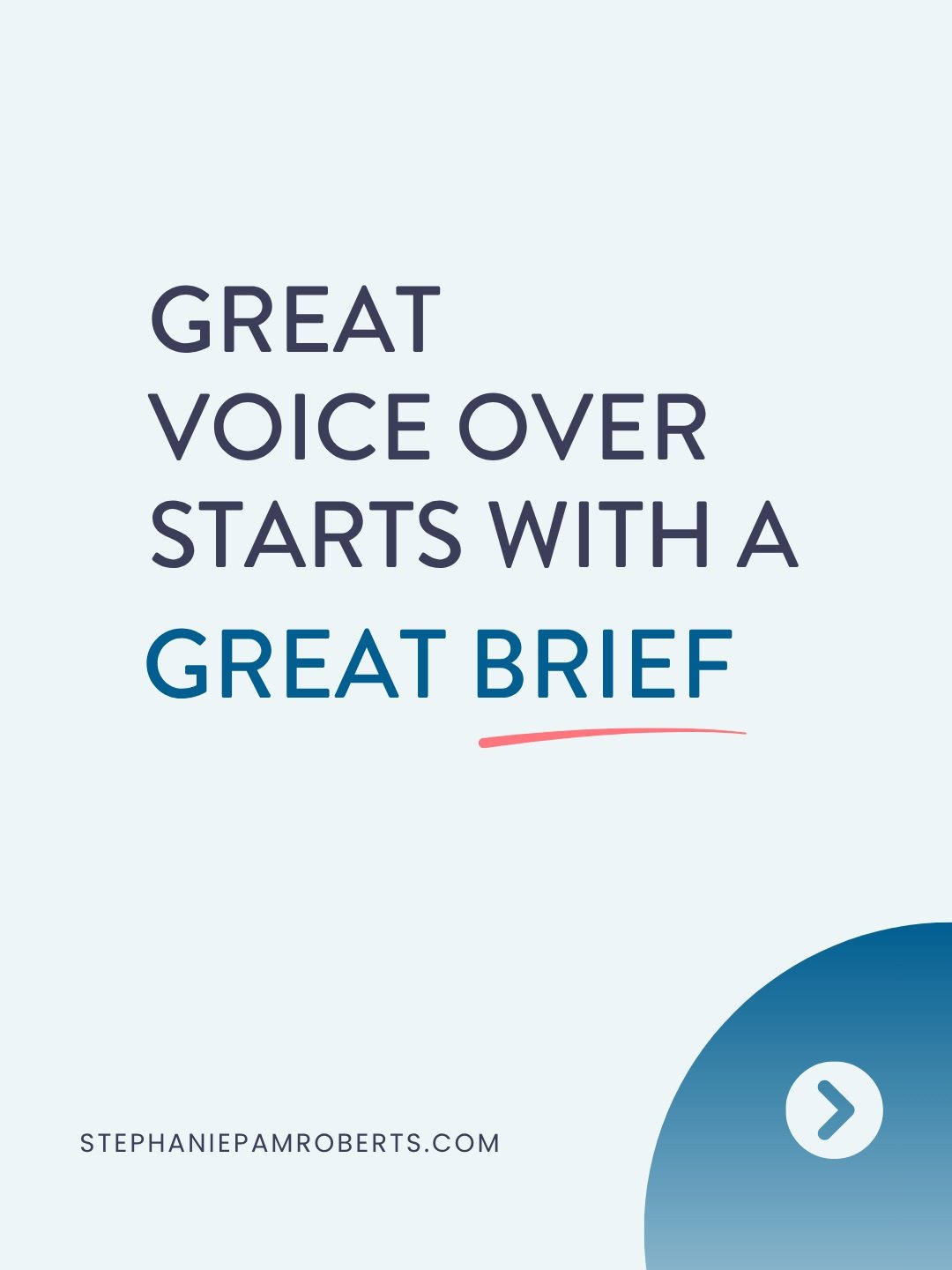 Here's something I've learned after 12+ years of voice over work: the projects that go the smoothest almost always start with a great brief.

Whether you're hiring a voice actor for the first time or you've done it a hundred times, this is the info t