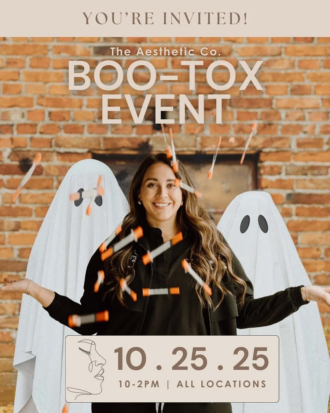 Join us 10/25 for our annual BOO-TOX event - discounted tox, facials, and TBA specials that you can purchase ONLY the day of the event! 

By appointment only! Call to book 🎃 👻 💉