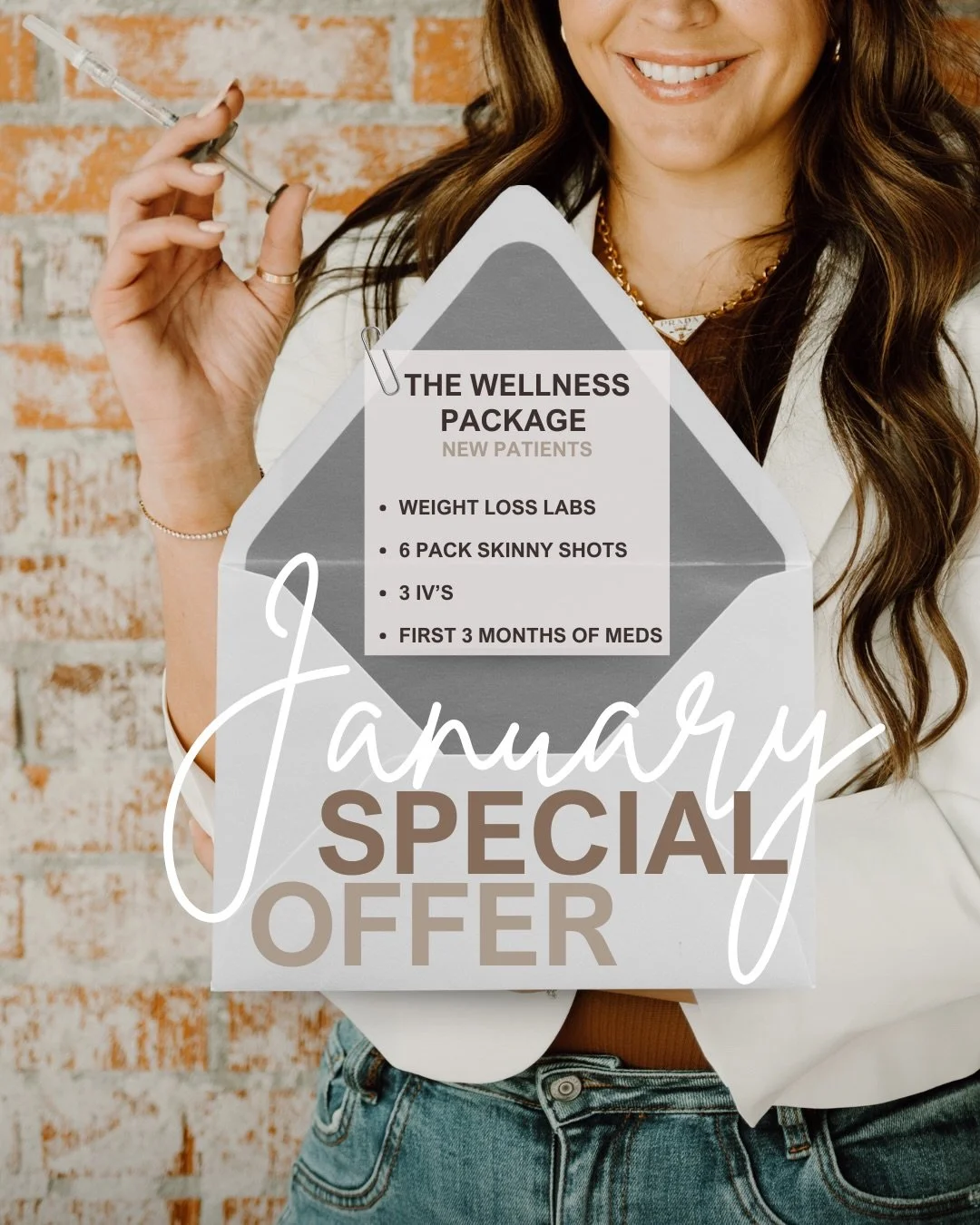 If weight loss and feeling your best is part of your 2026 goals, we&rsquo;re excited to offer our January Wellness Package - designed to support sustainable results from the inside out.

The Wellness Package includes:
>> Comprehensive Weight Lo