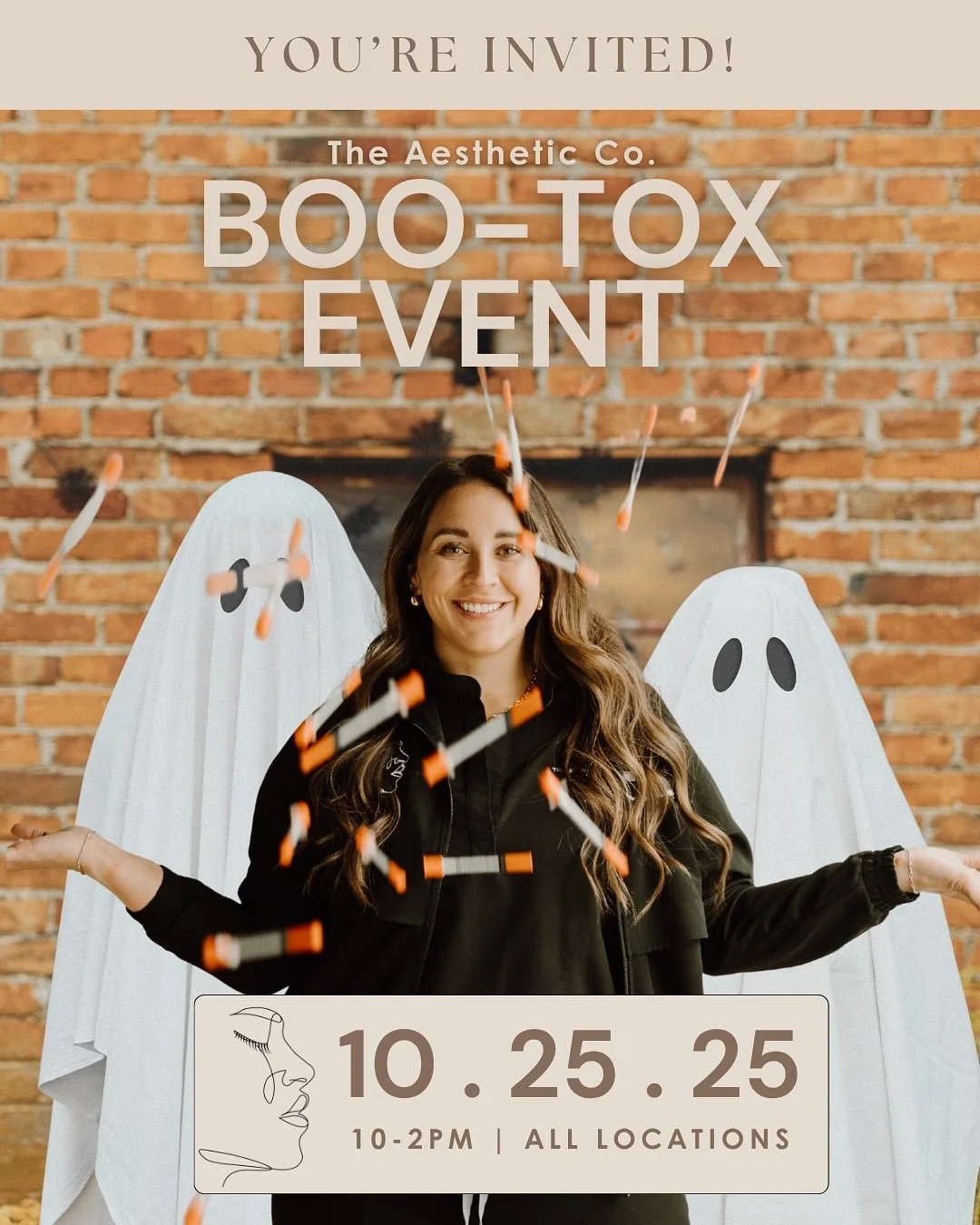 Join us on 10/25 for $10/tox and facial specials! 

🎃 💉 👻 

By appt only -  call to book!