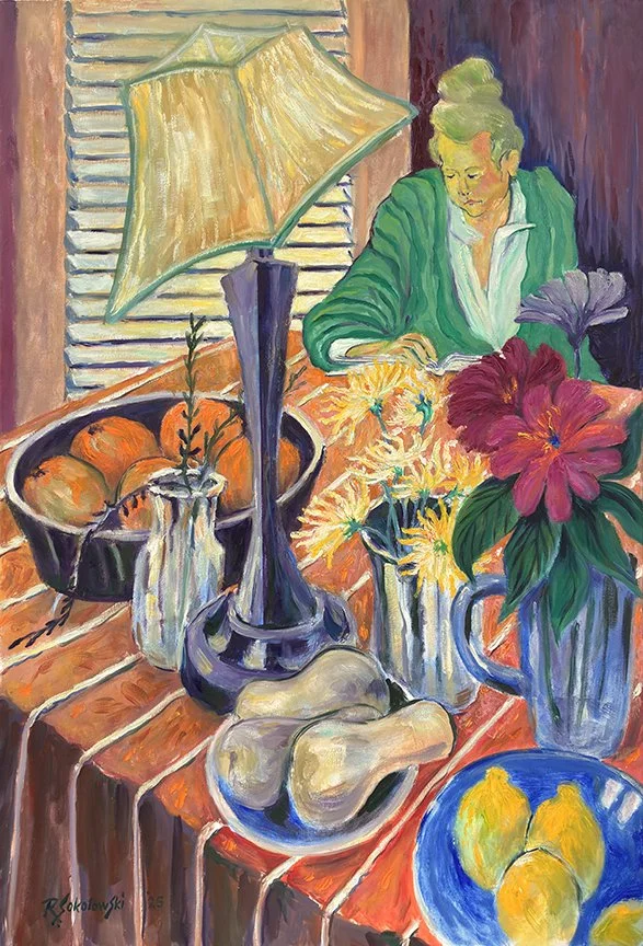 "The. Reader", Oil on Canvas, 36" x 24".
