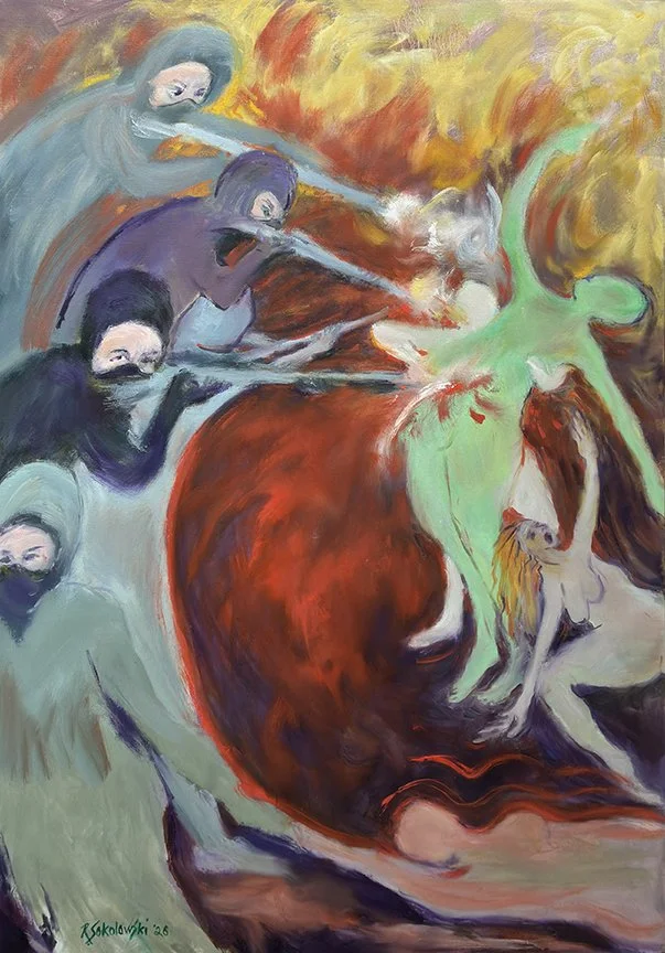 "The Seizure at the Threshold", Oil on Canvas, 36" x 24".