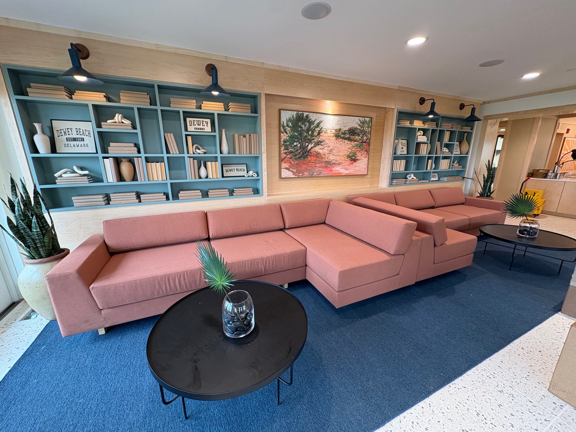 Henlopen State Park and Lighthouse painting was reproduced for the lobby of the newly renovated Atlantic View Hotel in Dewey Beach, DE.