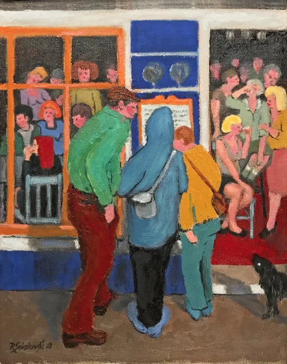 "John Benny's Pub", Dingle, Ireland, Oil on Board; 12" x 9 1/2"