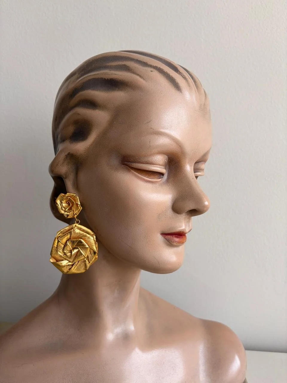 Aretes de Doble Rosa