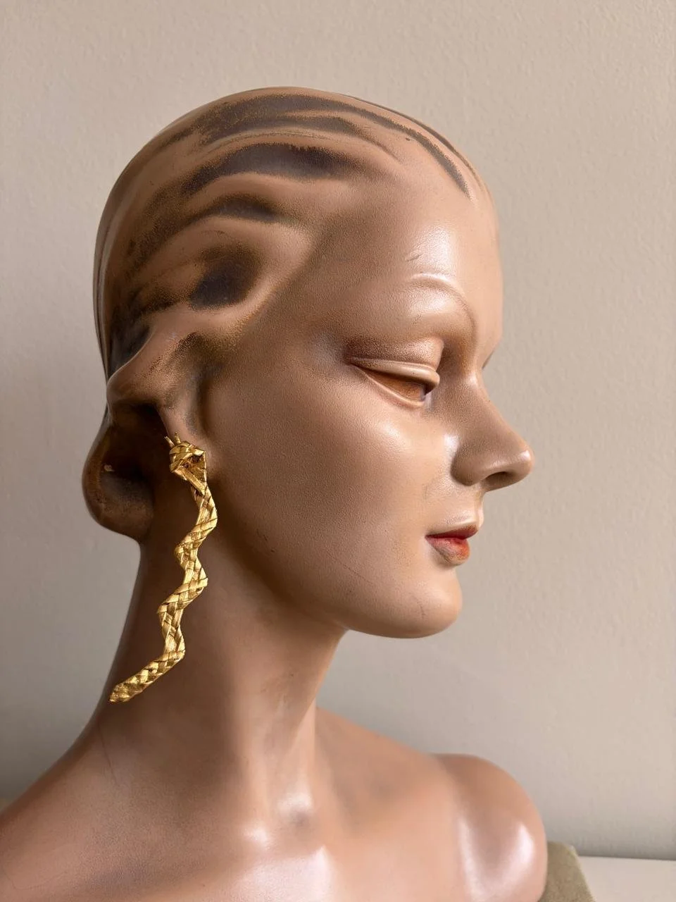 Aretes de Anaconda en Oro
