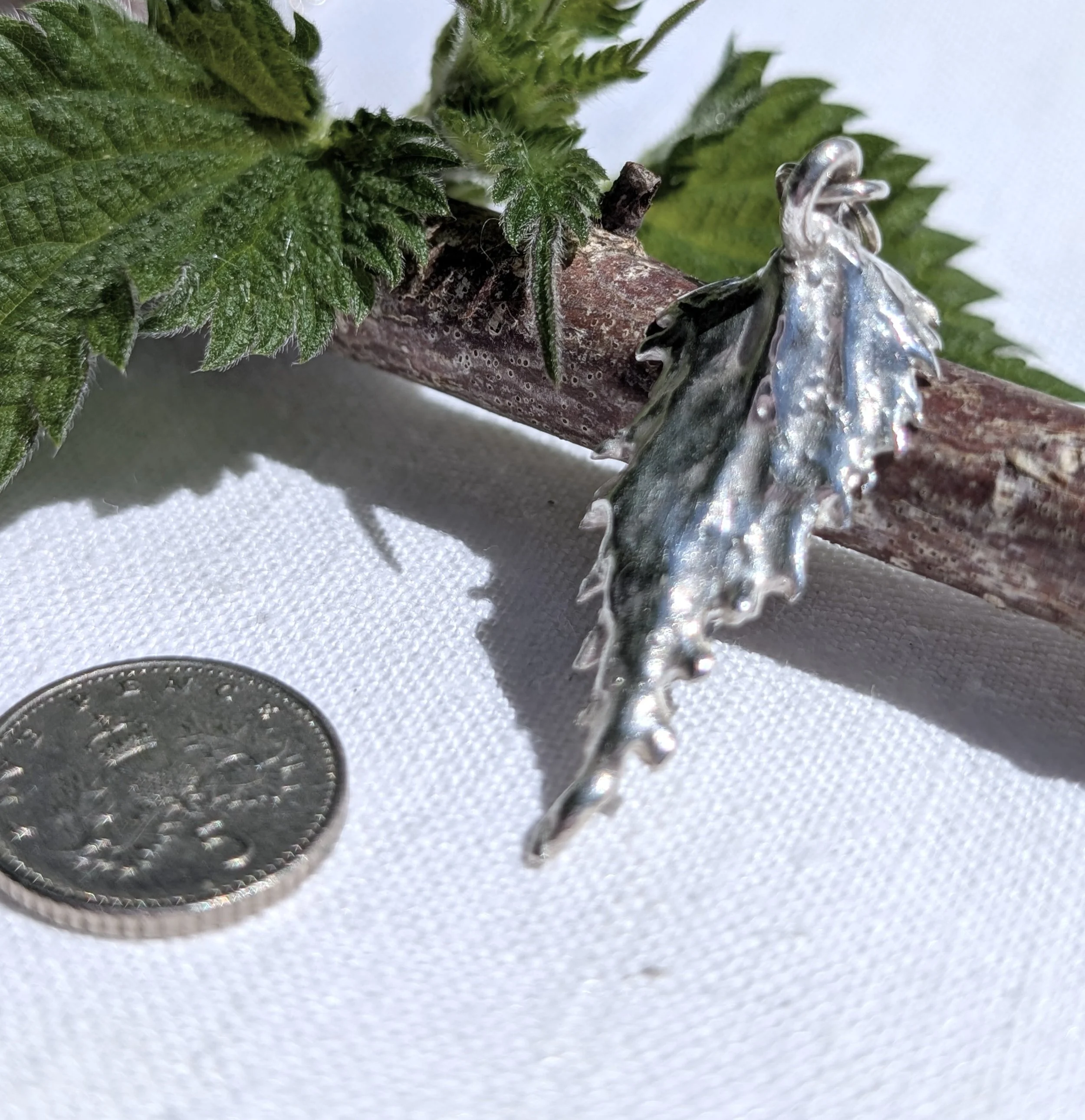 Handmade Fine Silver Nettle Leaf Pendant Necklace (6).jpg
