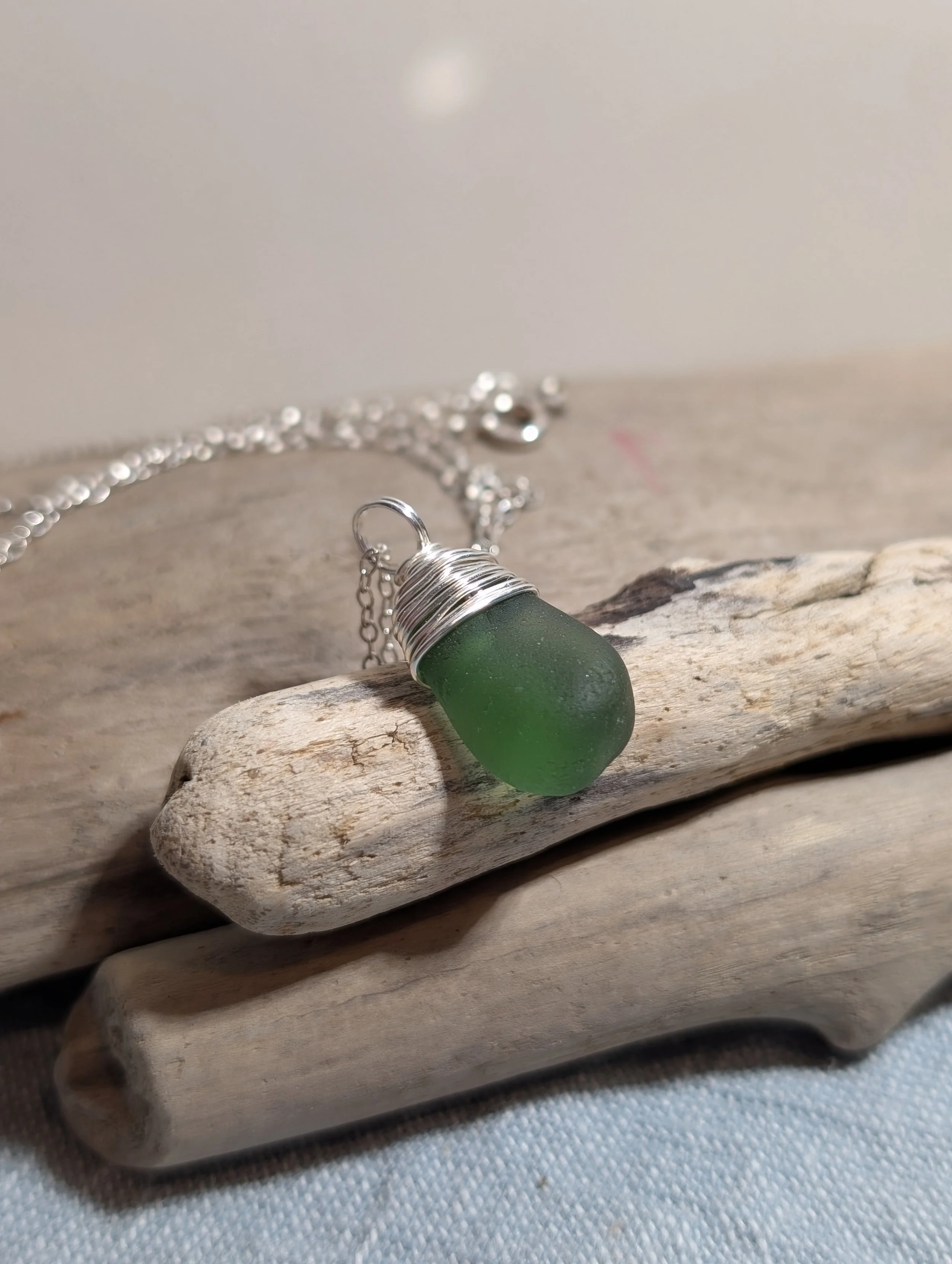 Sage-Green-Sea-Glass-Bean-Silver-Wire-top-necklace (1).jpg